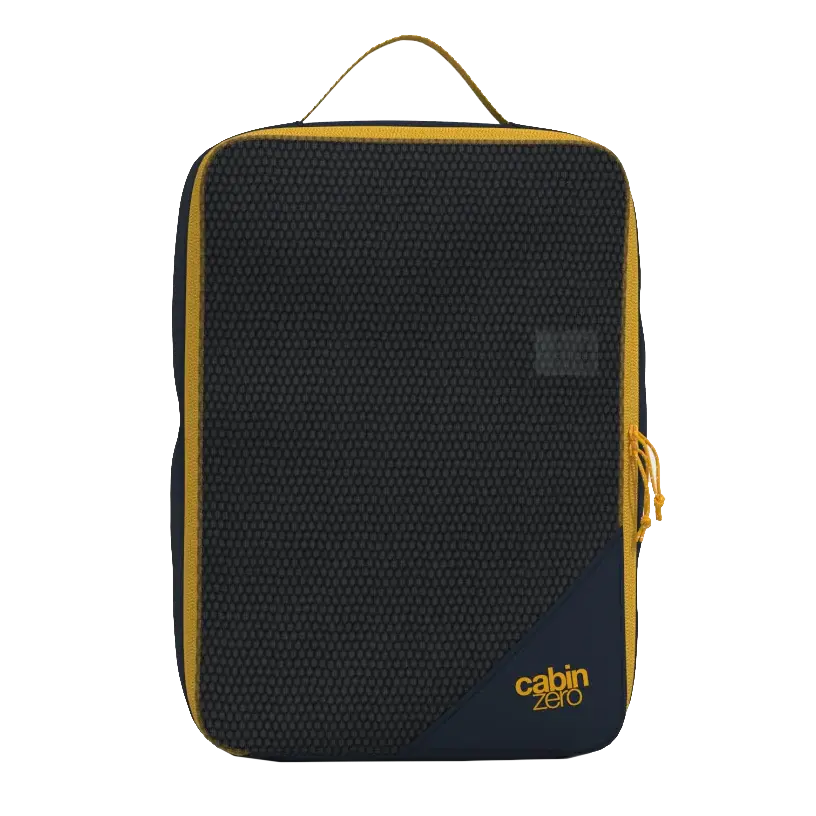 CabinZero Classic Packing Cube Medium 25 cm in Blue Shimmer - Frontansicht mit Tragegriff