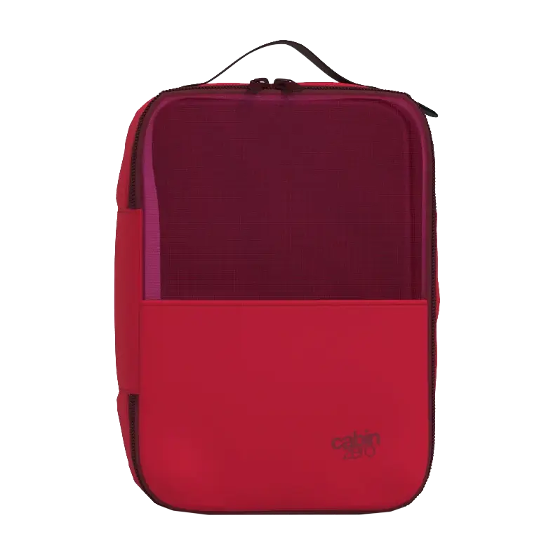 CabinZero Lux Packing Cube Medium 25 cm - Cranberry Frontansicht
