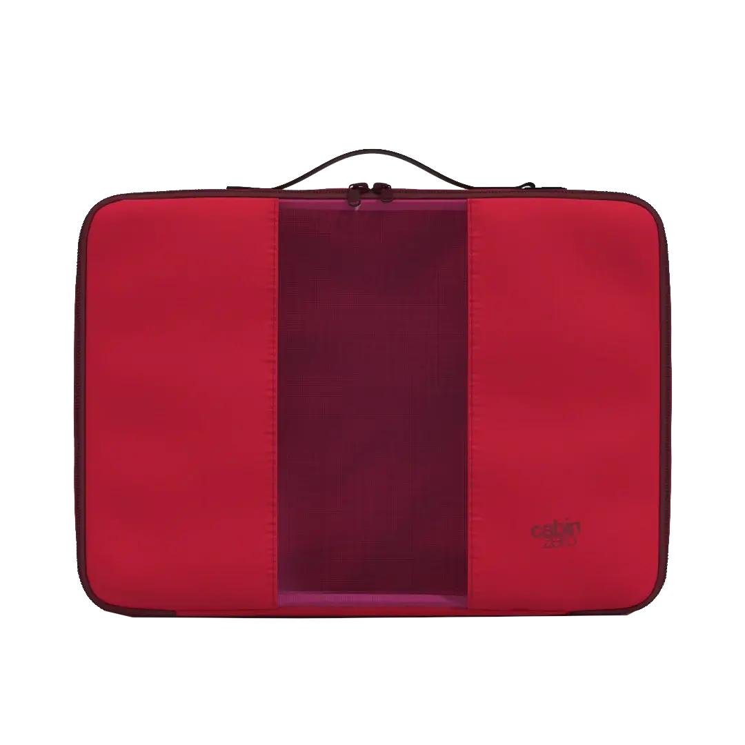 CabinZero Lux Packing Cube Large 35 cm in Cranberry - Frontansicht