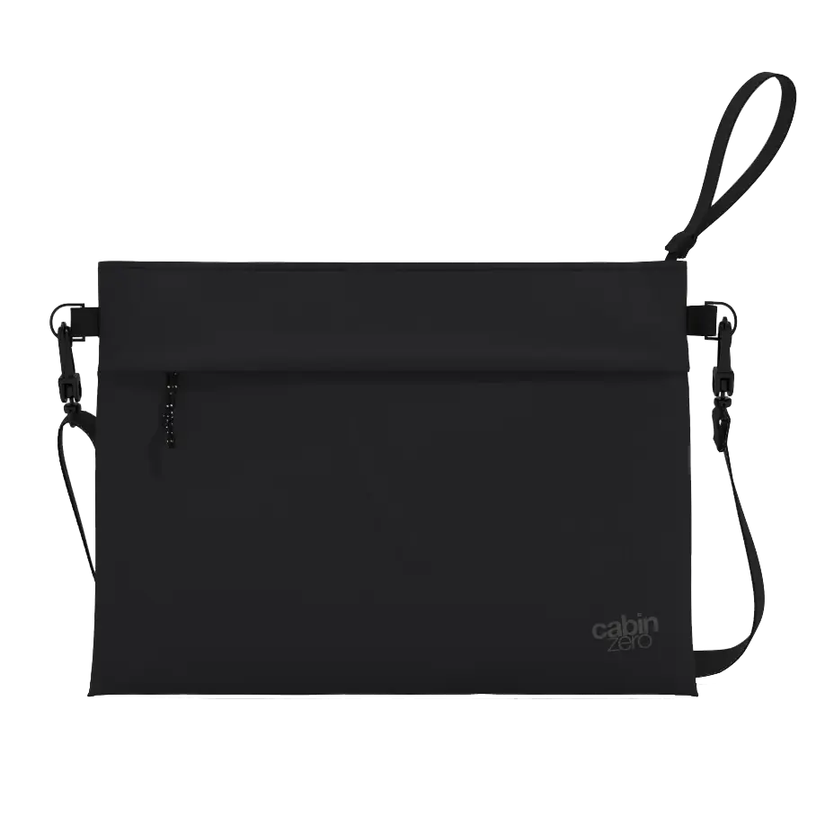 Frontansicht CabinZero Classic Sacoche Umhängetasche 2,5L 27 cm - Absolute Black