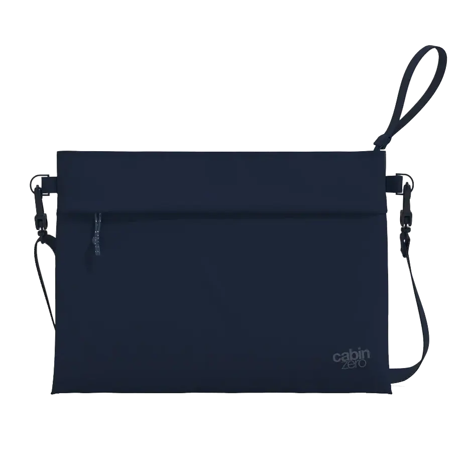 Frontansicht CabinZero Classic Sacoche Umhängetasche 2,5L 27 cm in Blue Shimmer