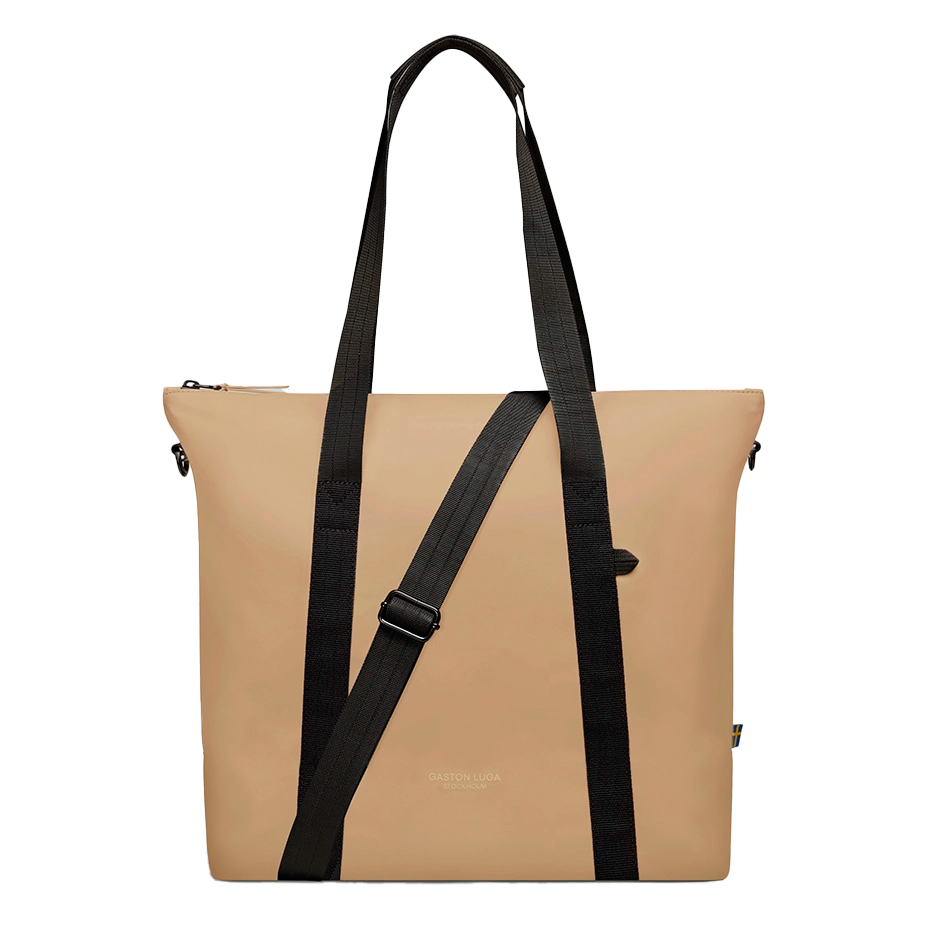 Gaston Luga Däsh Shopper 45 cm in Latte – eleganter, moderner Shopper aus veganem Leder für Alltag und Business