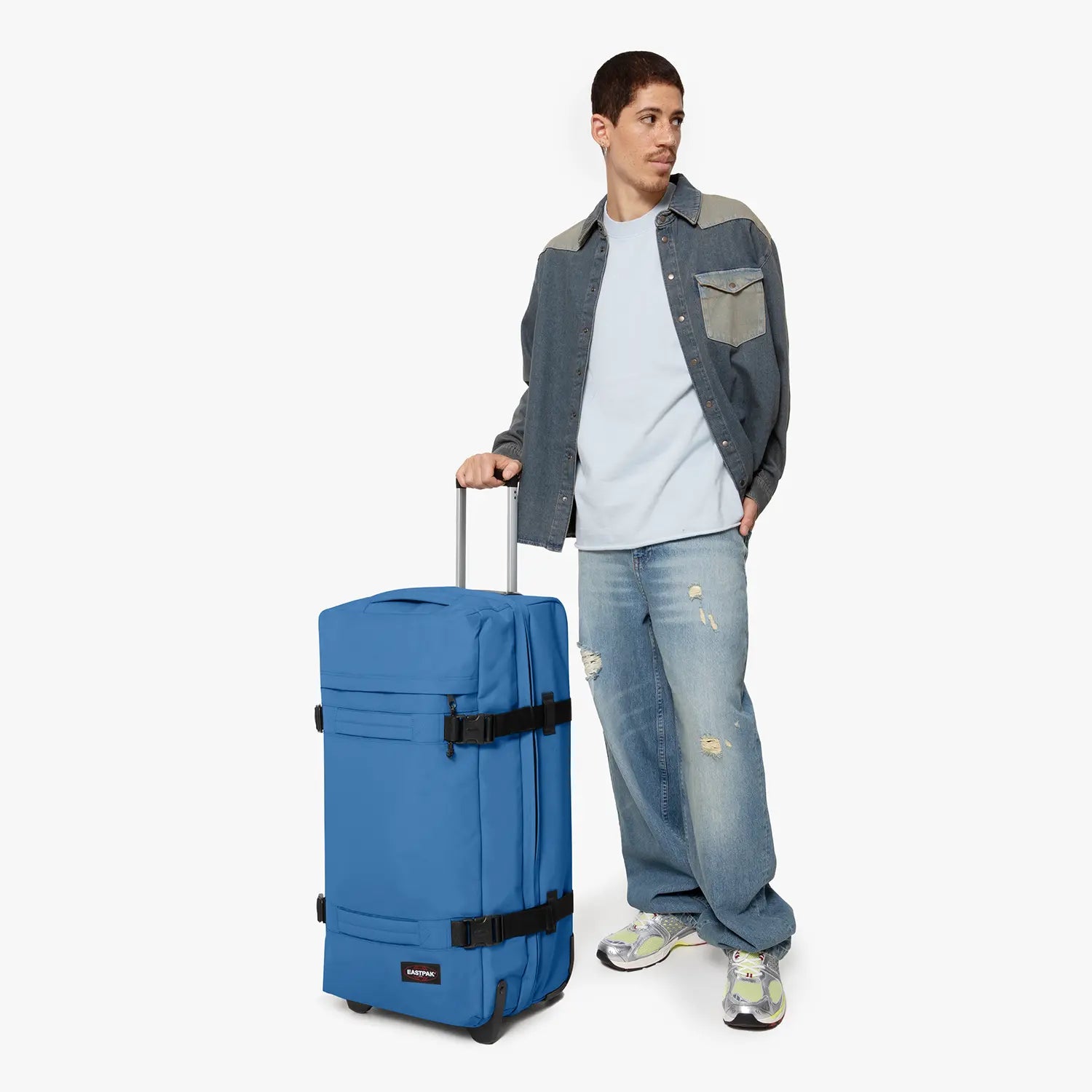 Eastpak Authentic Travel Transit'r L Rollreisetasche 79 cm - Healing Blue