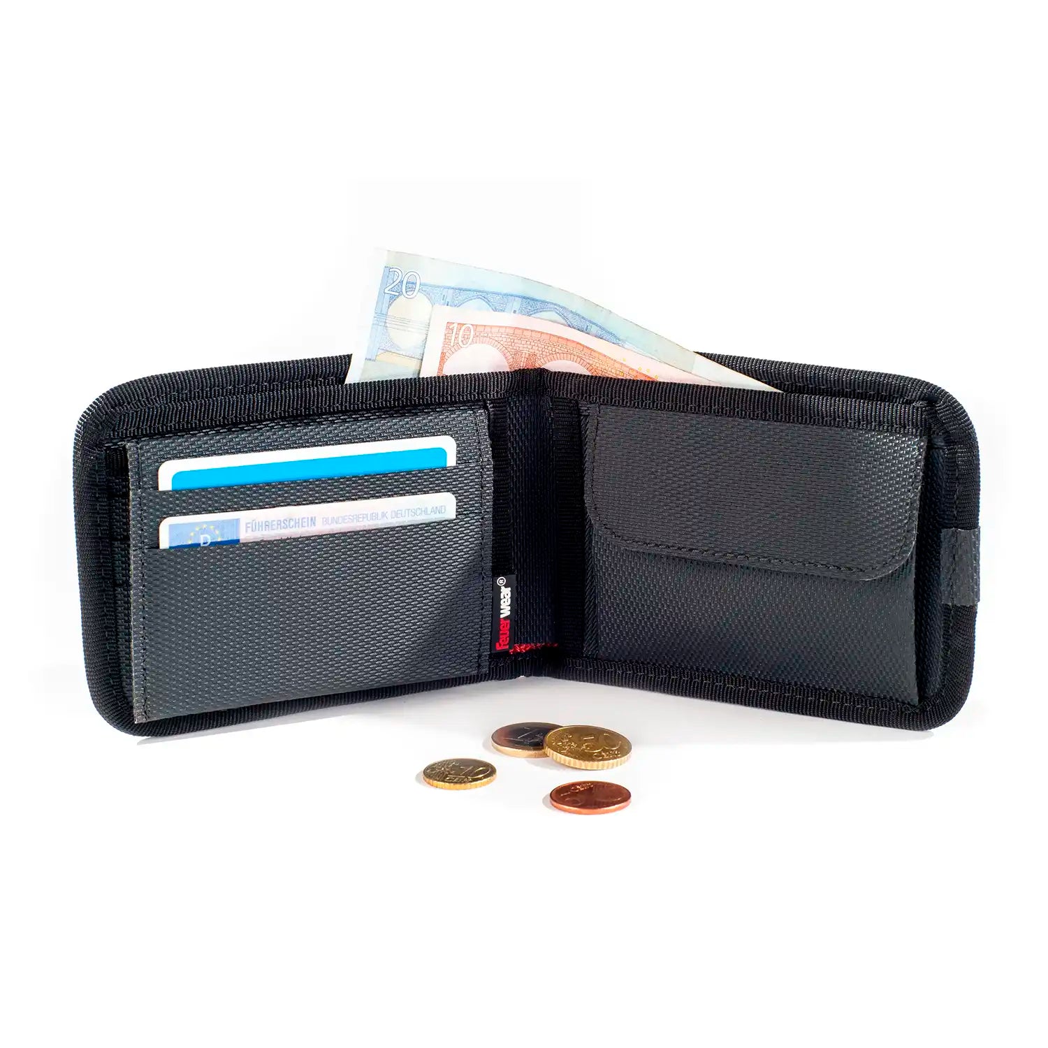 Feuerwear Fred Wallet 14 cm - Black