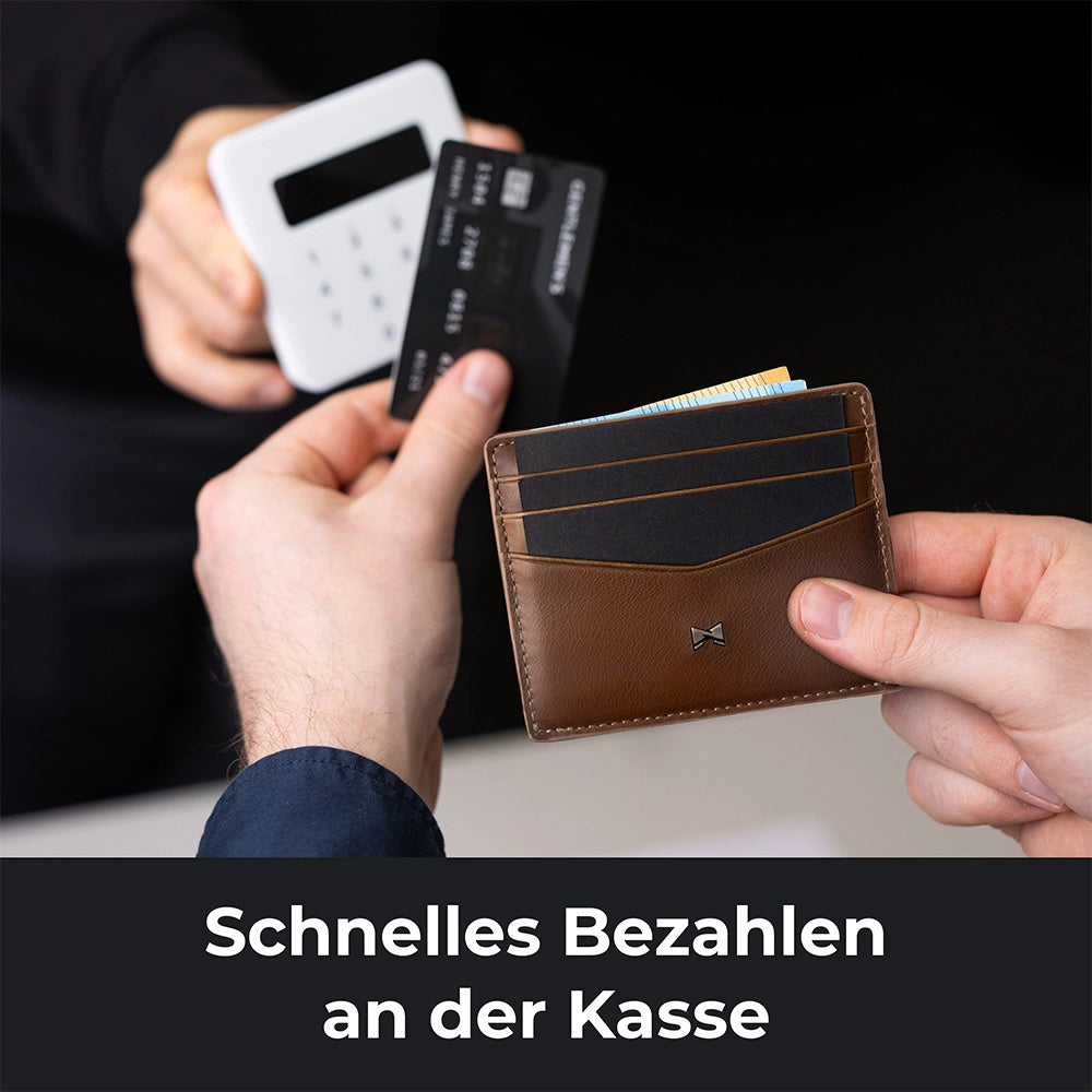 Gentlemen's Slimwallet Fine Kartenetui 10 cm - Cognac