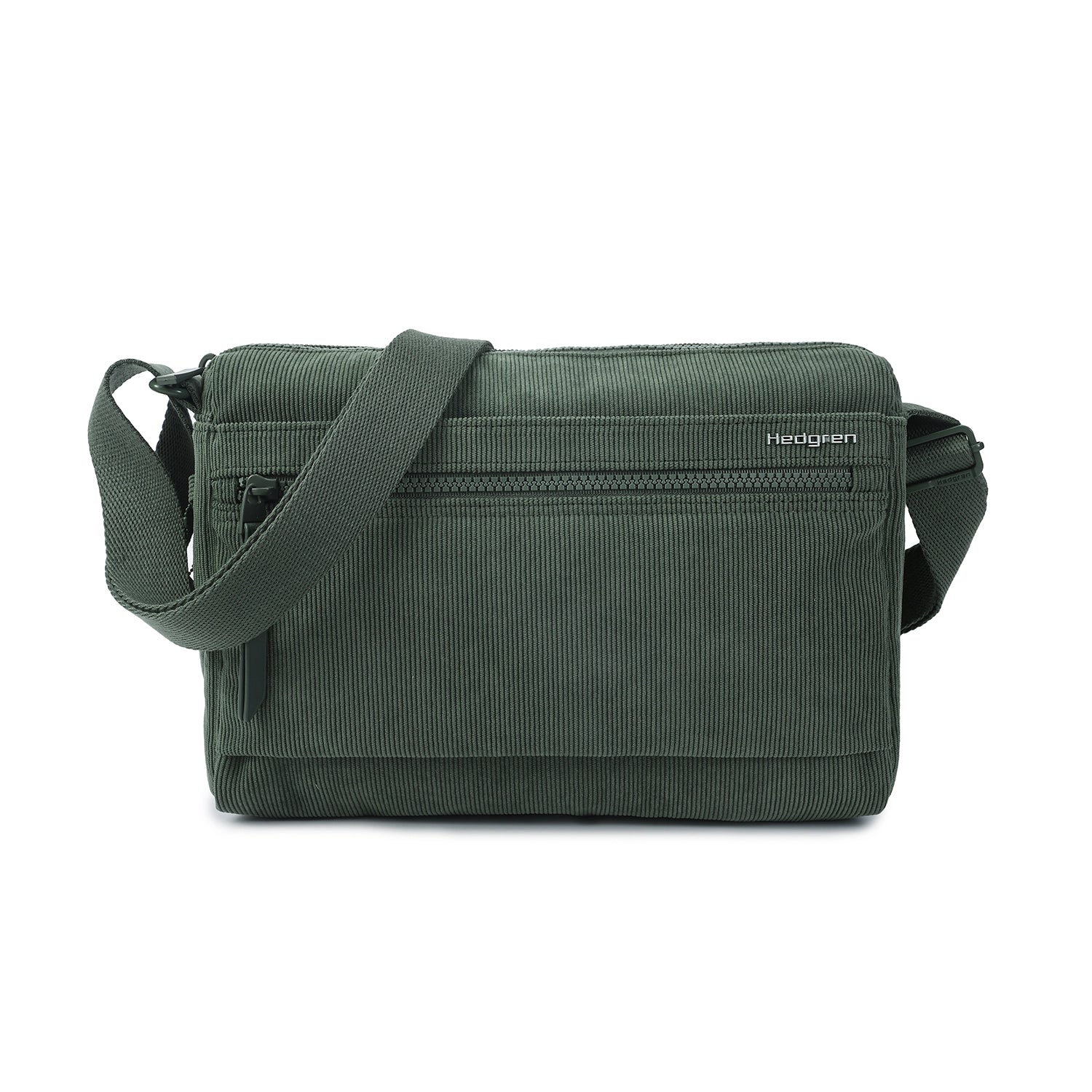 Hedgren Inner City 2 Eye RFID Umhängetasche 22 cm - Corduroy Duck Green