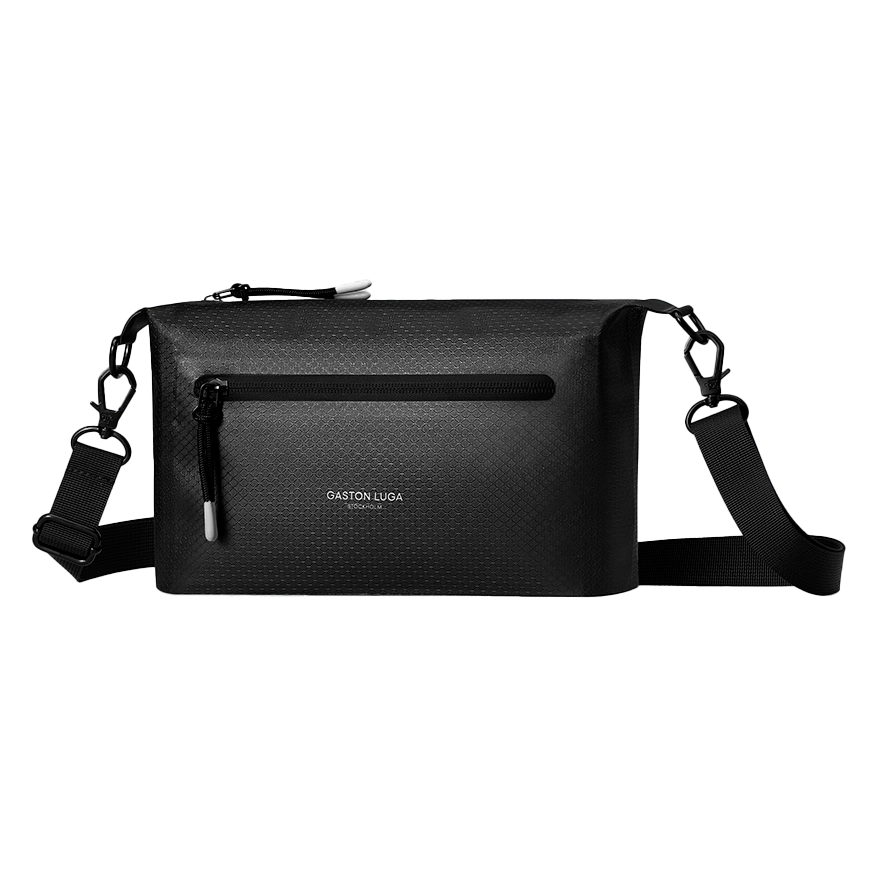 Gaston Luga Lightweight DuoSeal Crossbody - Black