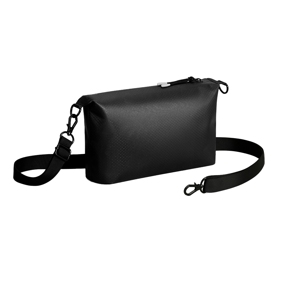 Gaston Luga Lightweight DuoSeal Crossbody - Black