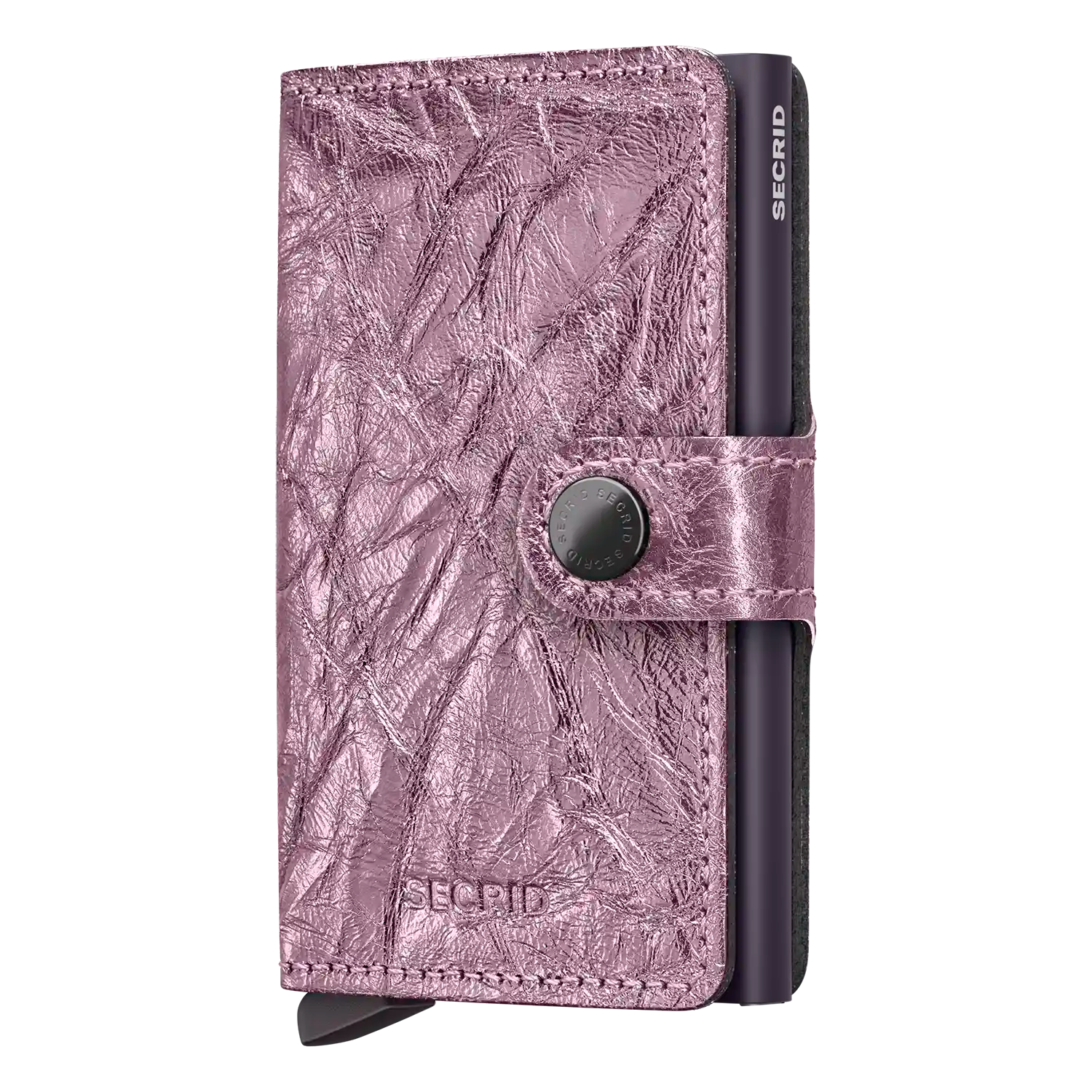 Secrid Miniwallet Crunch 10 cm Pink - Kompakte Geldbörse mit RFID-Schutz und Crunch-Leder