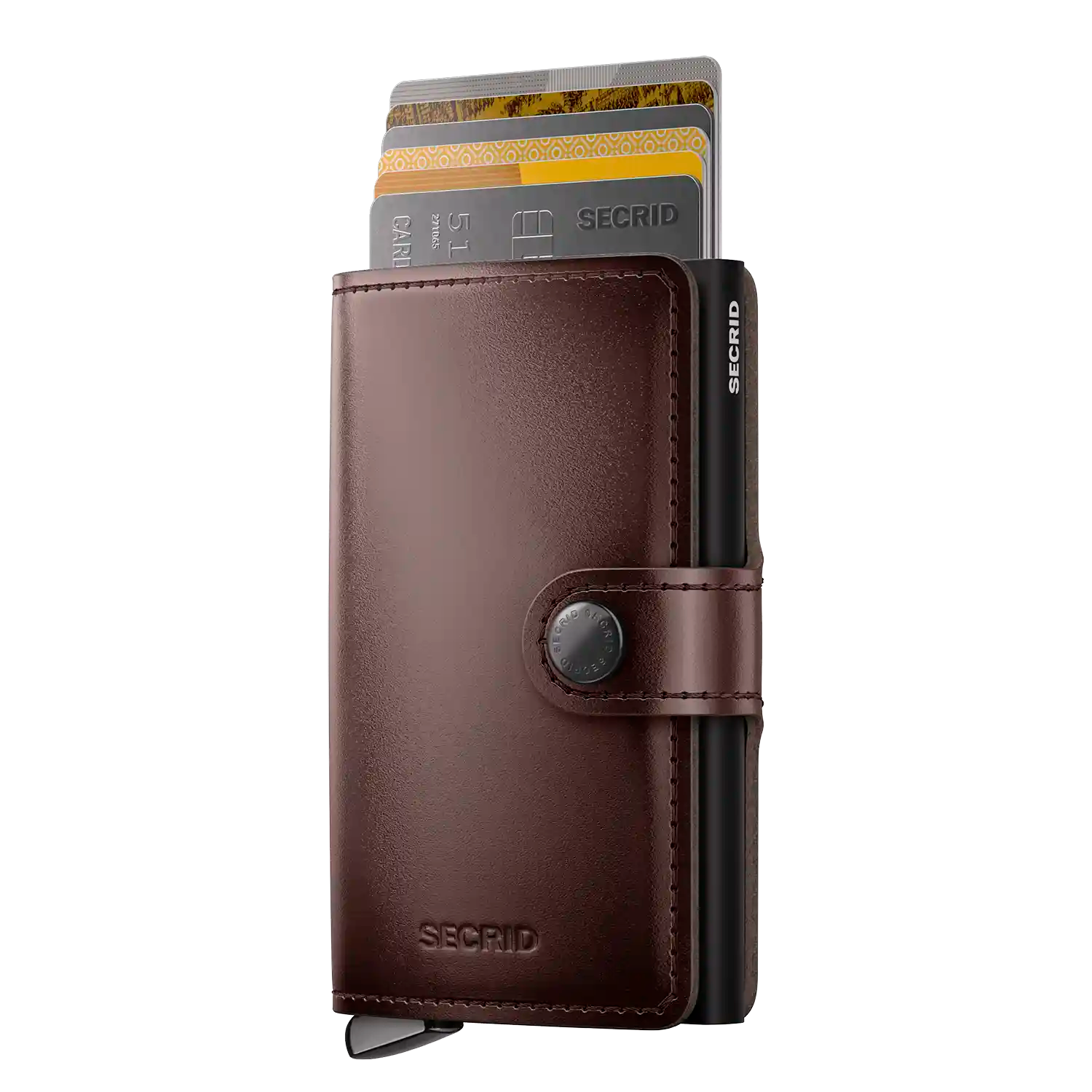 Secrid Miniwallet Dusk Premium Kollektion 10 cm Wallet aus braunem Leder