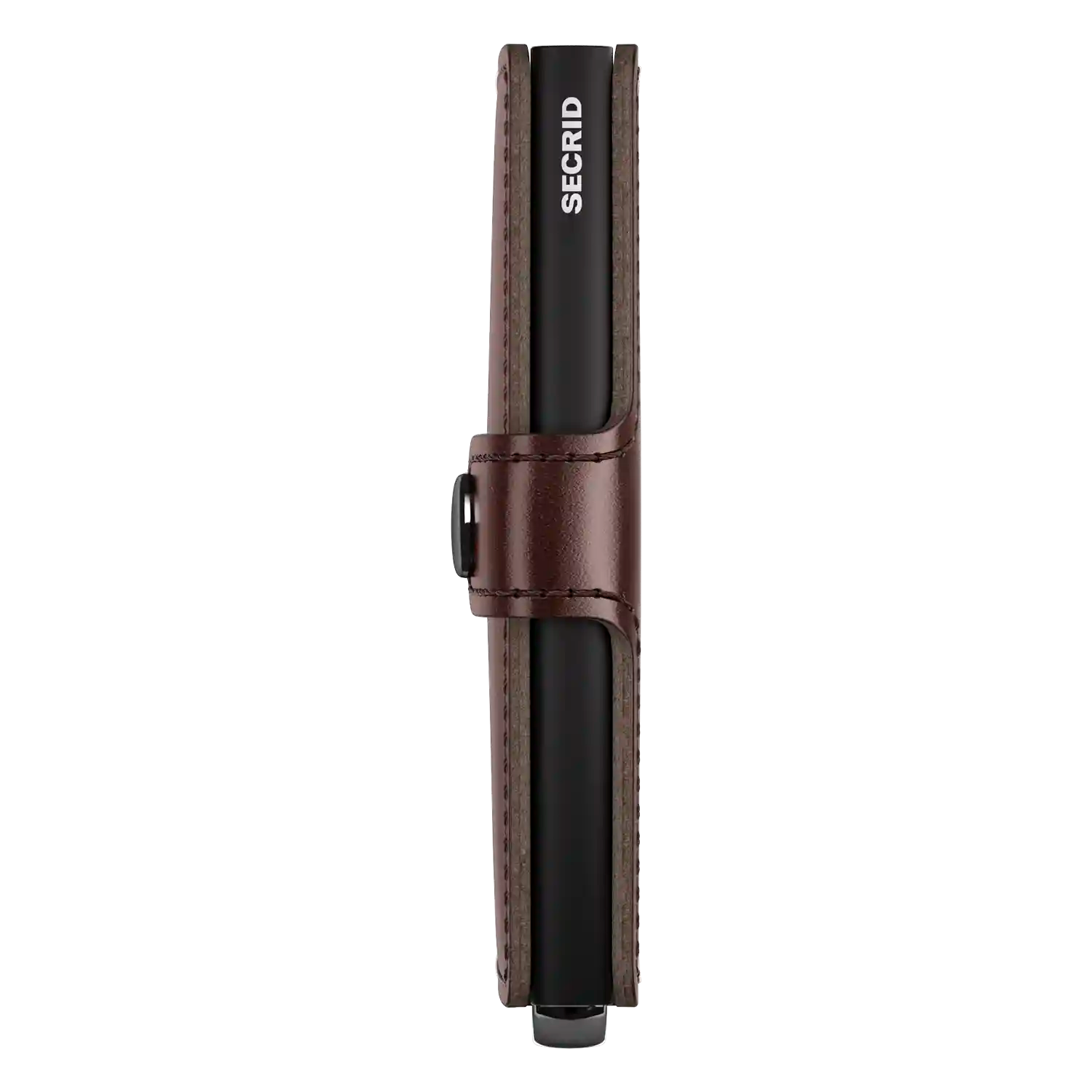 Seitenansicht Secrid Premium Kollektion Miniwallet Dusk Dark Brown 10 cm Portemonnaie
