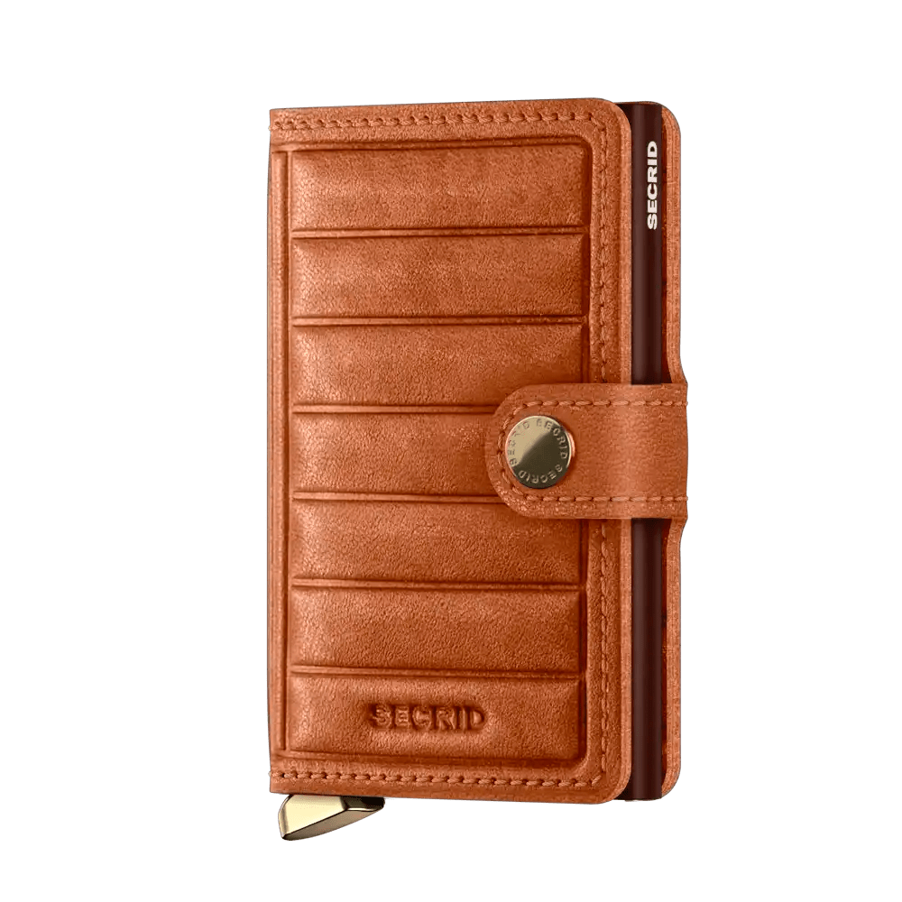 Secrid Premium Kollektion Miniwallet Emboss Lines 10 cm - Cognac Secrid - koffer - direkt.de