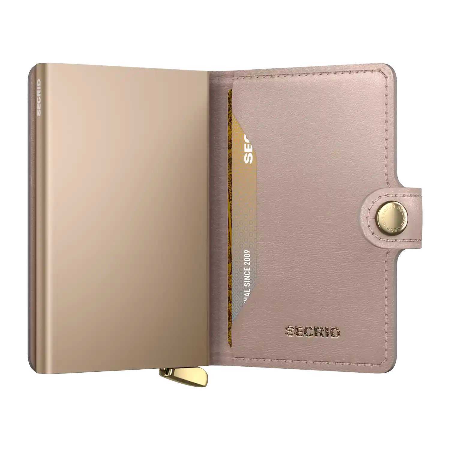 Innenansicht Secrid Premium Kollektion Miniwallet Emboss Diamond 10 cm Chalk mit Cardprotector