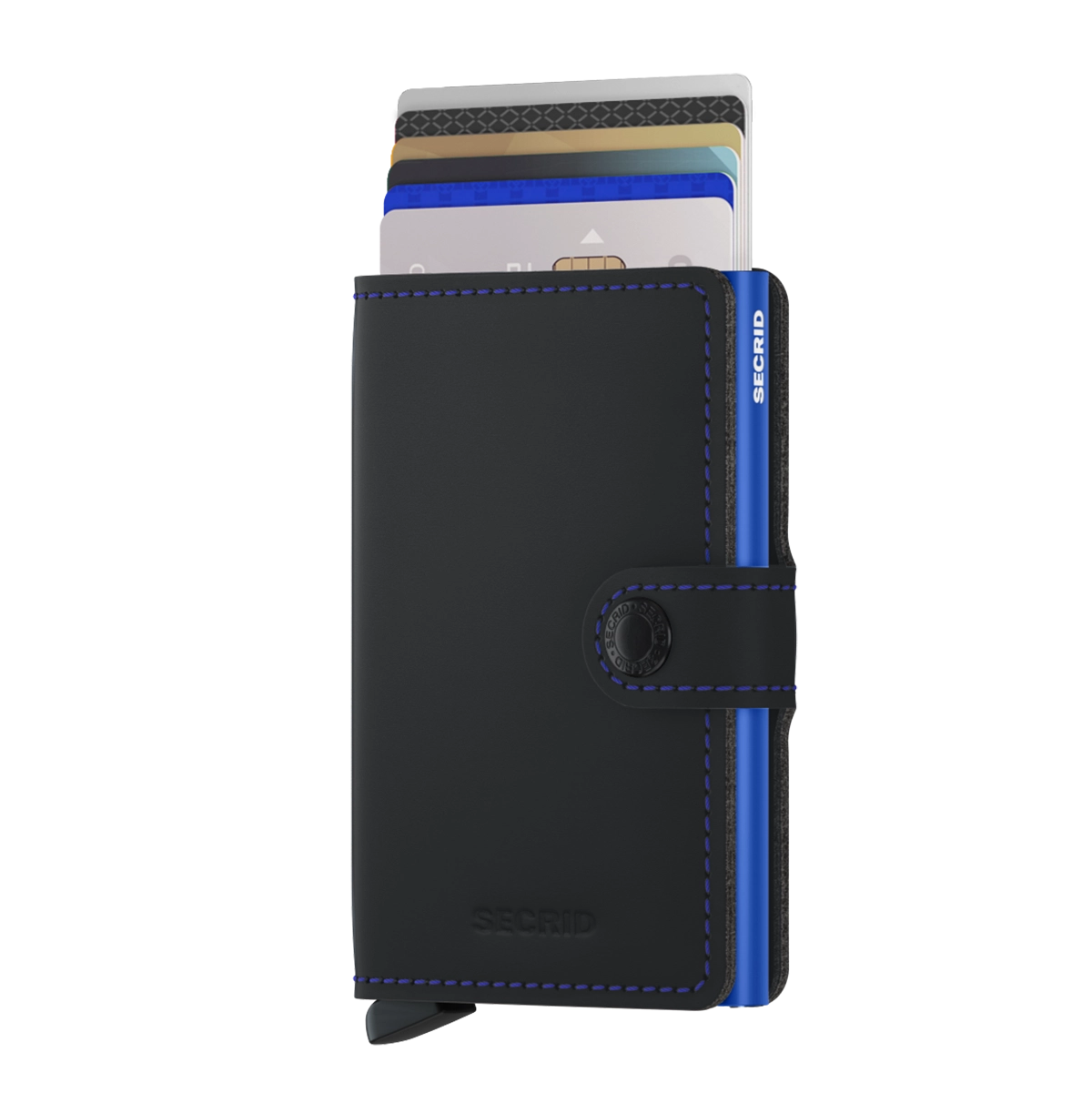 Secrid Wallets Miniwallet Matte 10 cm - black-blue