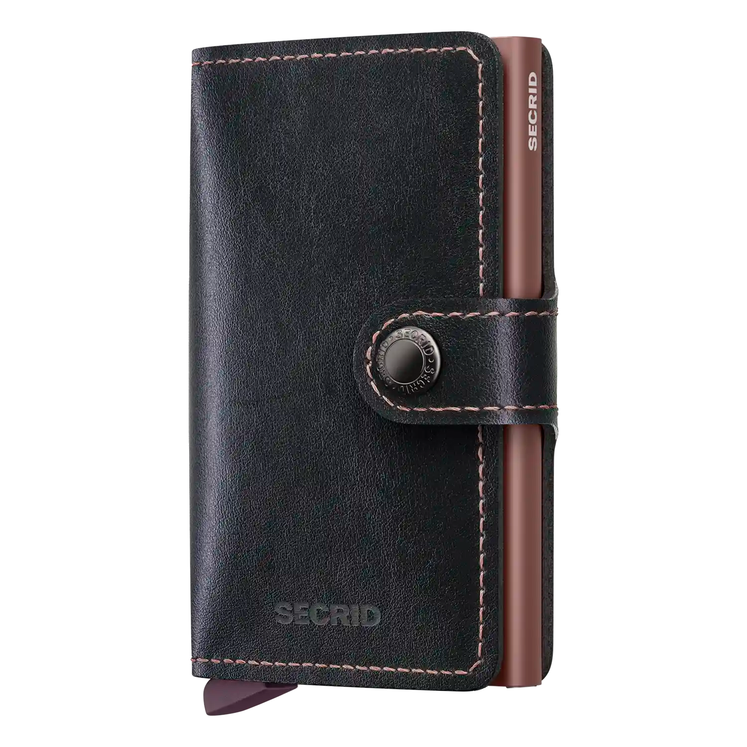 Secrid Miniwallet Mirum Plant-Based Black-Rose - Nachhaltige Geldbörse 10 cm