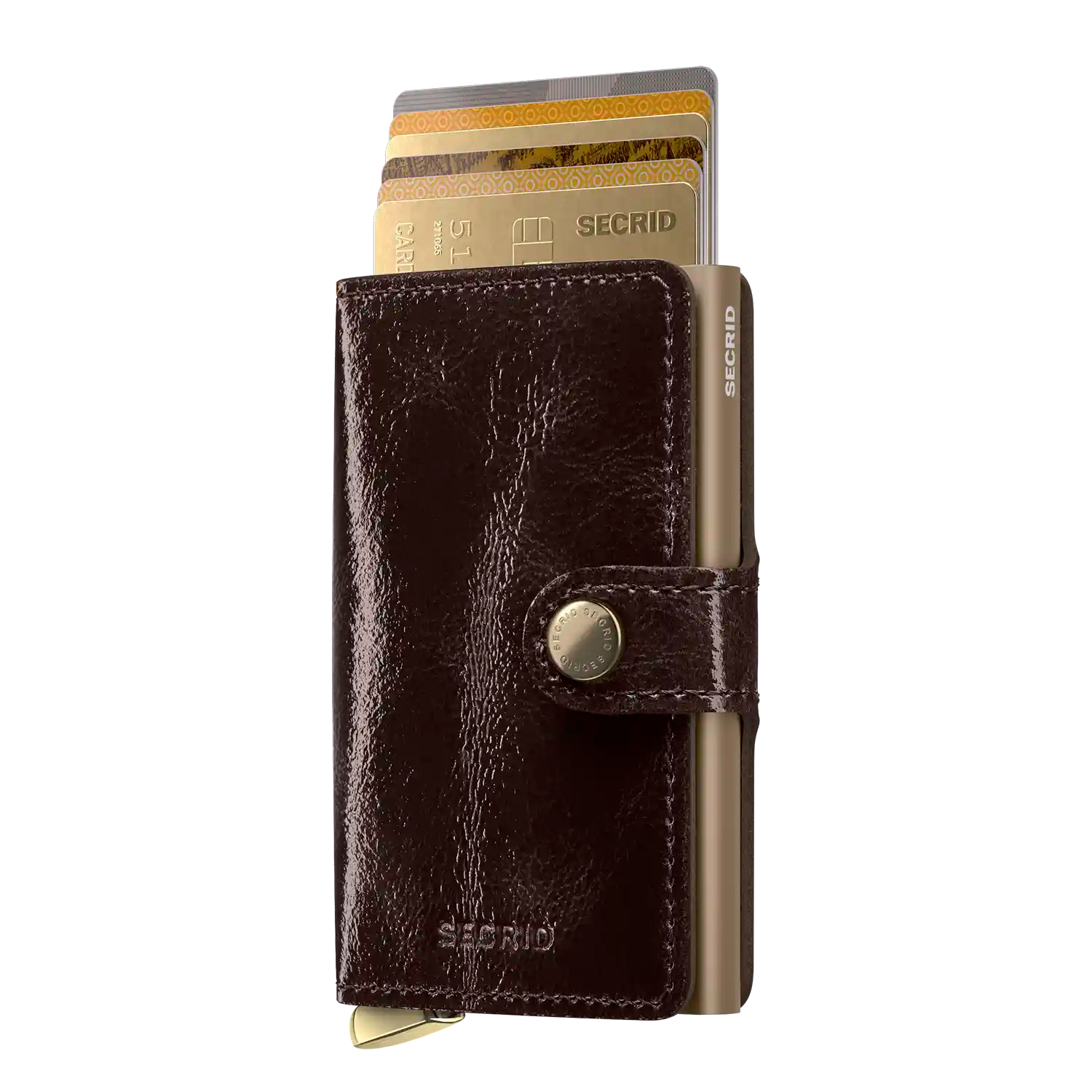 Secrid Premium Miniwallet Naplak Mahagony - Naplak Leder Detail