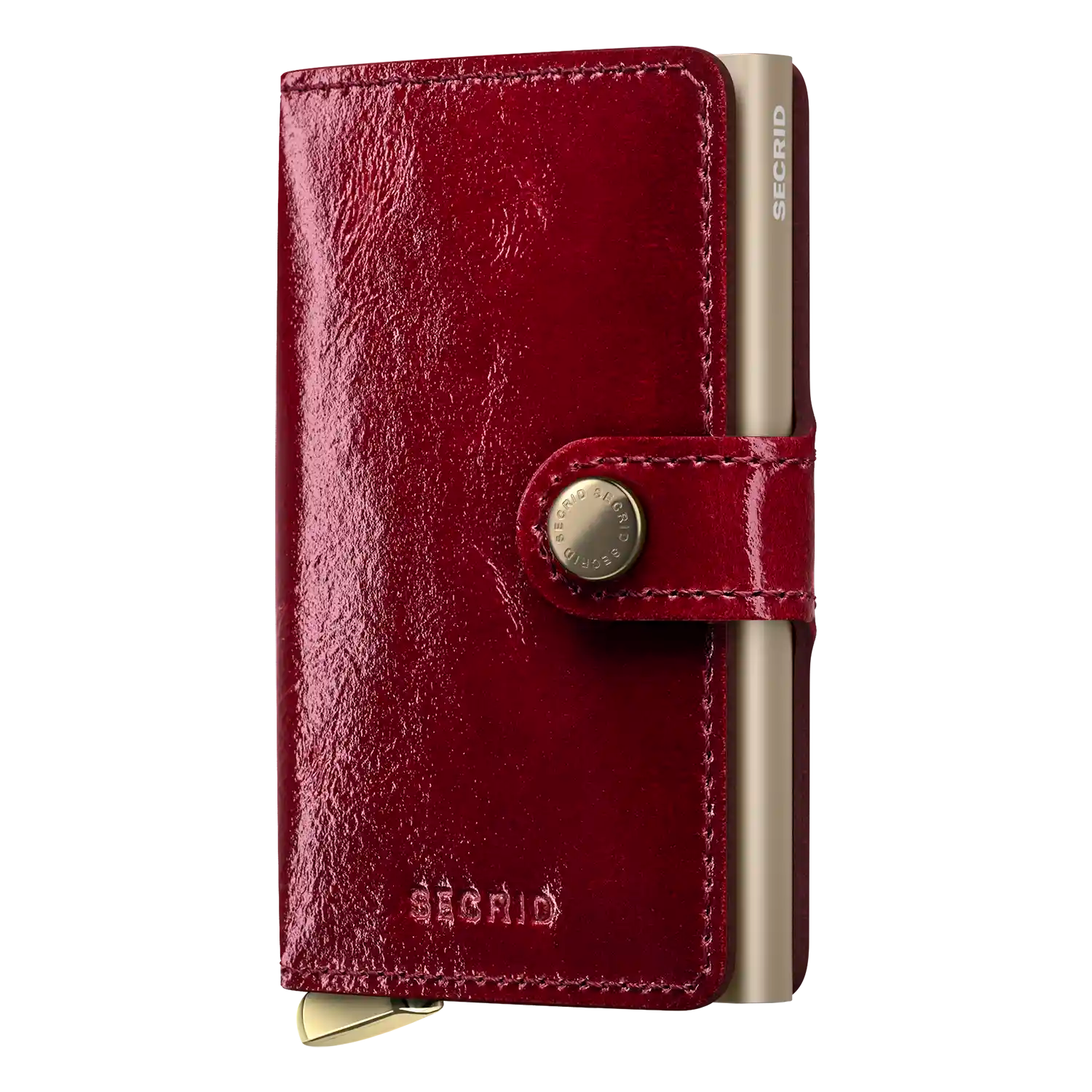 Secrid Wallets Premium Miniwallet Naplak 10 cm Red – exklusive rote Geldbörse aus glänzendem Lackleder