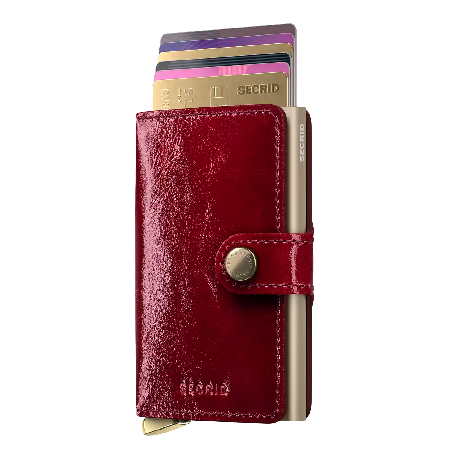 Secrid Premium Miniwallet Naplak Red 10 cm Wallet aus hochwertigem Glanzleder