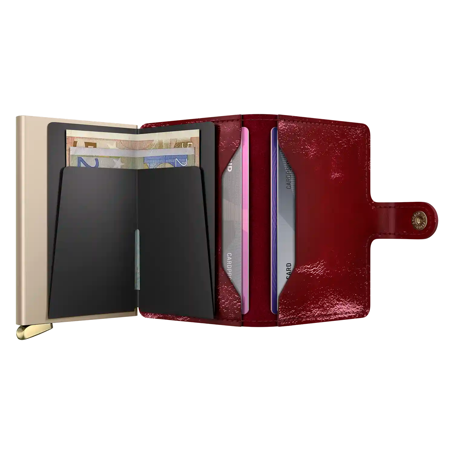 Innenansicht Secrid Wallets Premium Miniwallet Naplak 10 cm Red Wallet für Karten und Bargeld