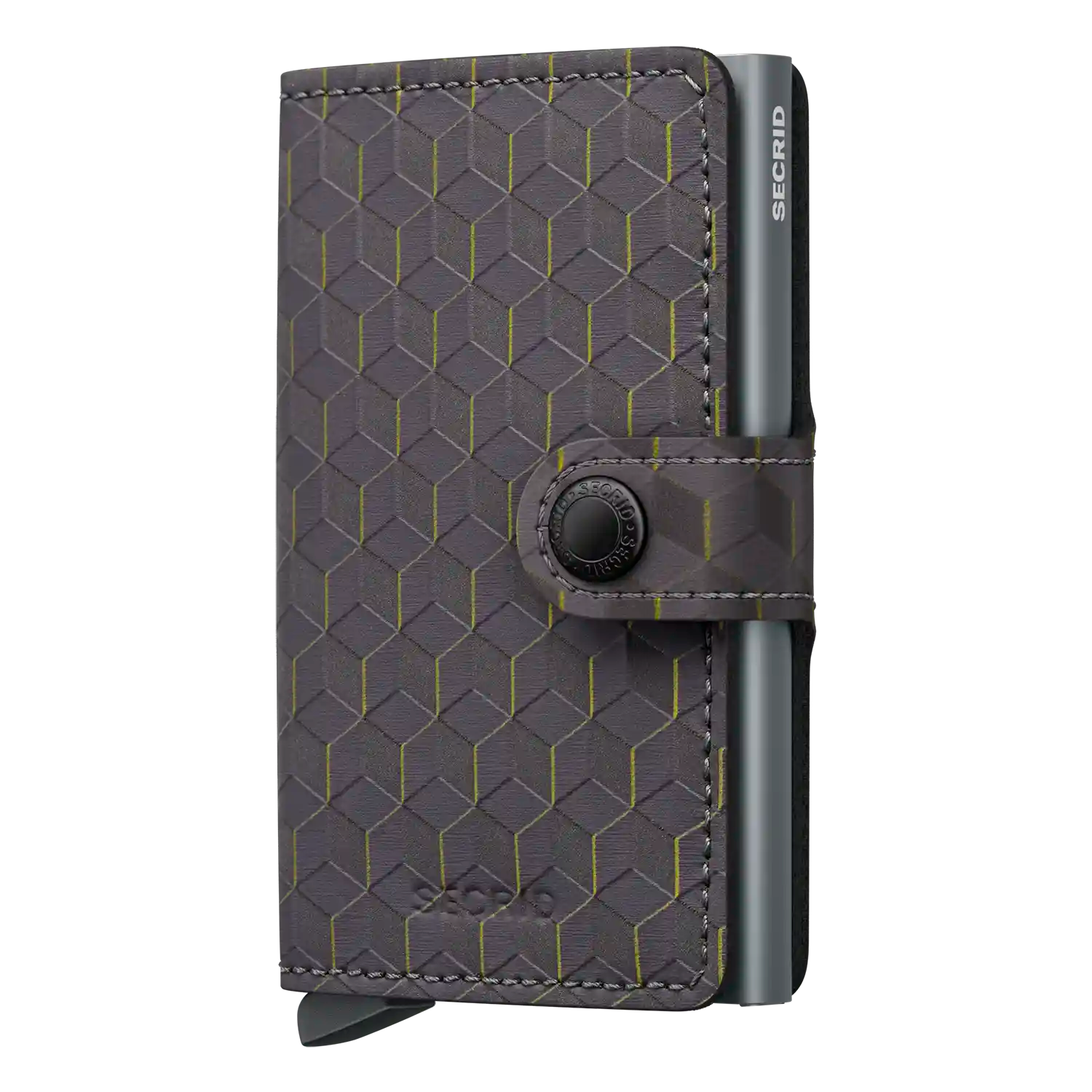Frontansicht Secrid Wallets Miniwallet Optical 10 cm - Grey-Yellow