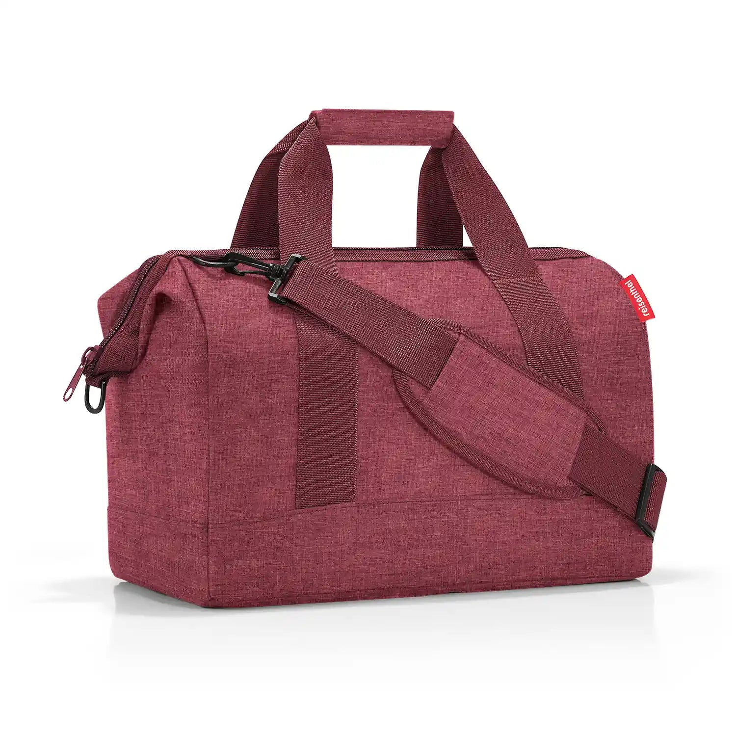 Reisenthel Travelling Allrounder M Reisetasche 40 cm Twist Maroon – kompakte Reisetasche für Wochenendtrips
