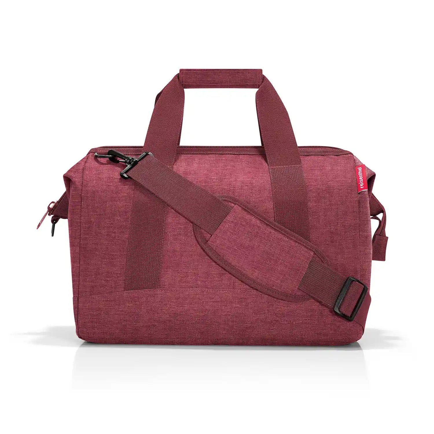 Rückansicht Reisenthel Allrounder M Reisetasche Twist Maroon – praktische Tasche mit Reißverschluss