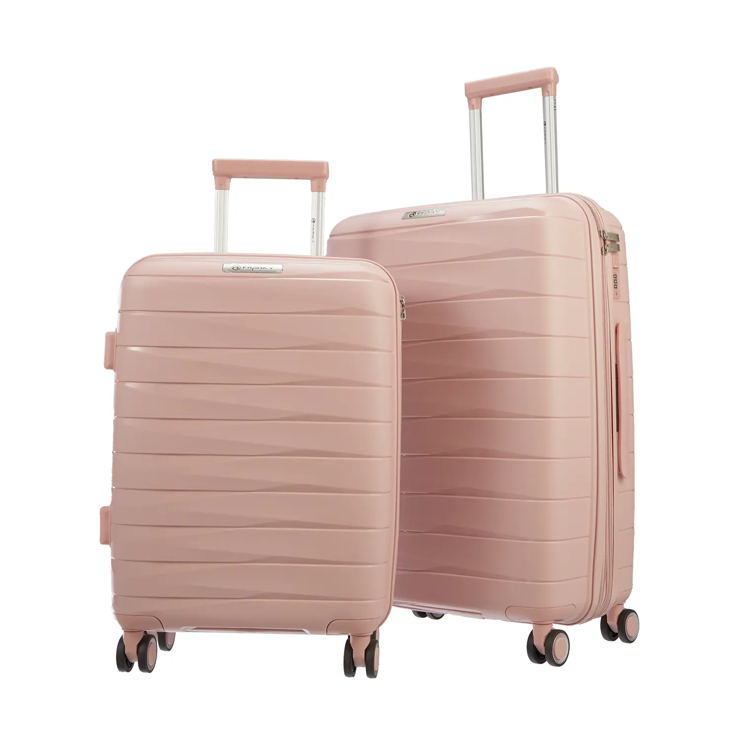 koffer-direkt.de PP16 4-Rollen Trolley Set S/M - Light Pink