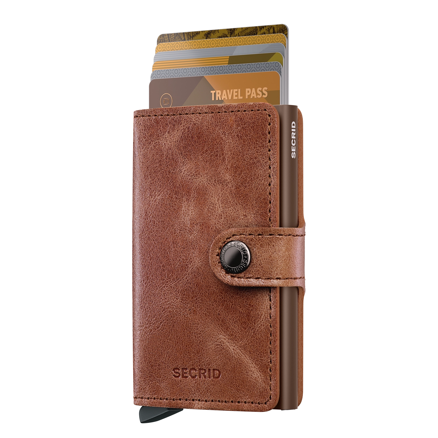 Secrid Wallets Miniwallet Vintage 10 cm - Cognac-Brown