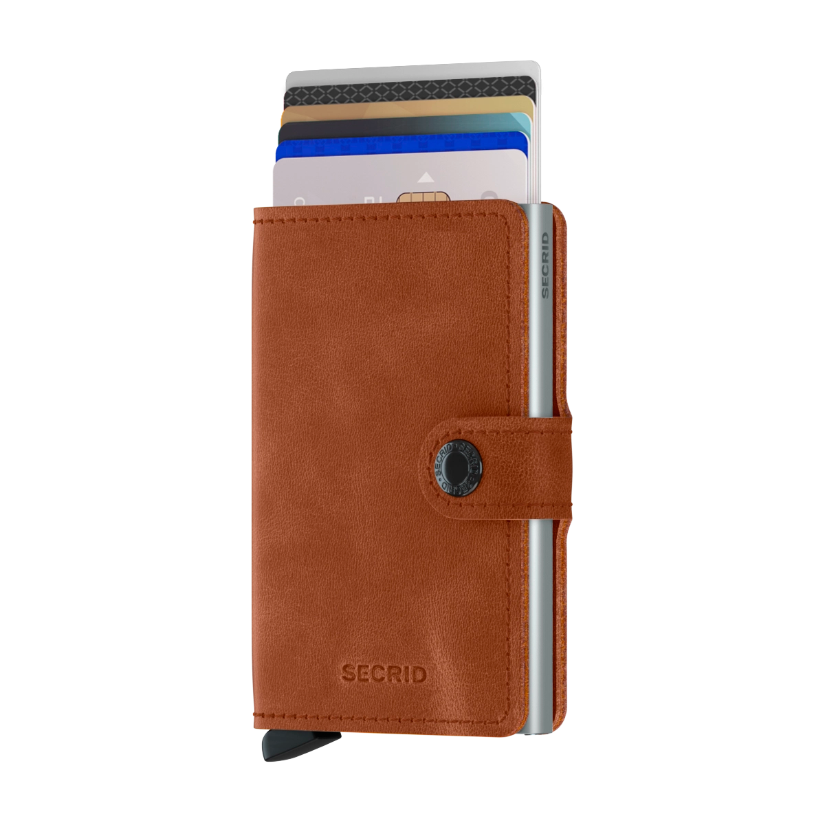 Secrid Wallets Miniwallet Vintage 10 cm - cognac silver