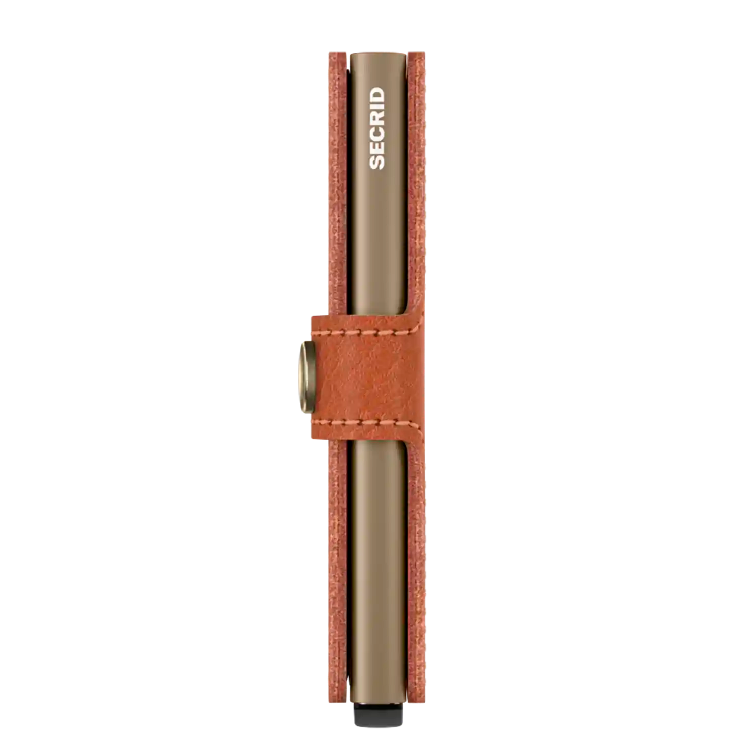 Secrid Miniwallet Caramello-Sand Seitenansicht - Kompakte 10 cm Geldbörse mit schlankem Profil
