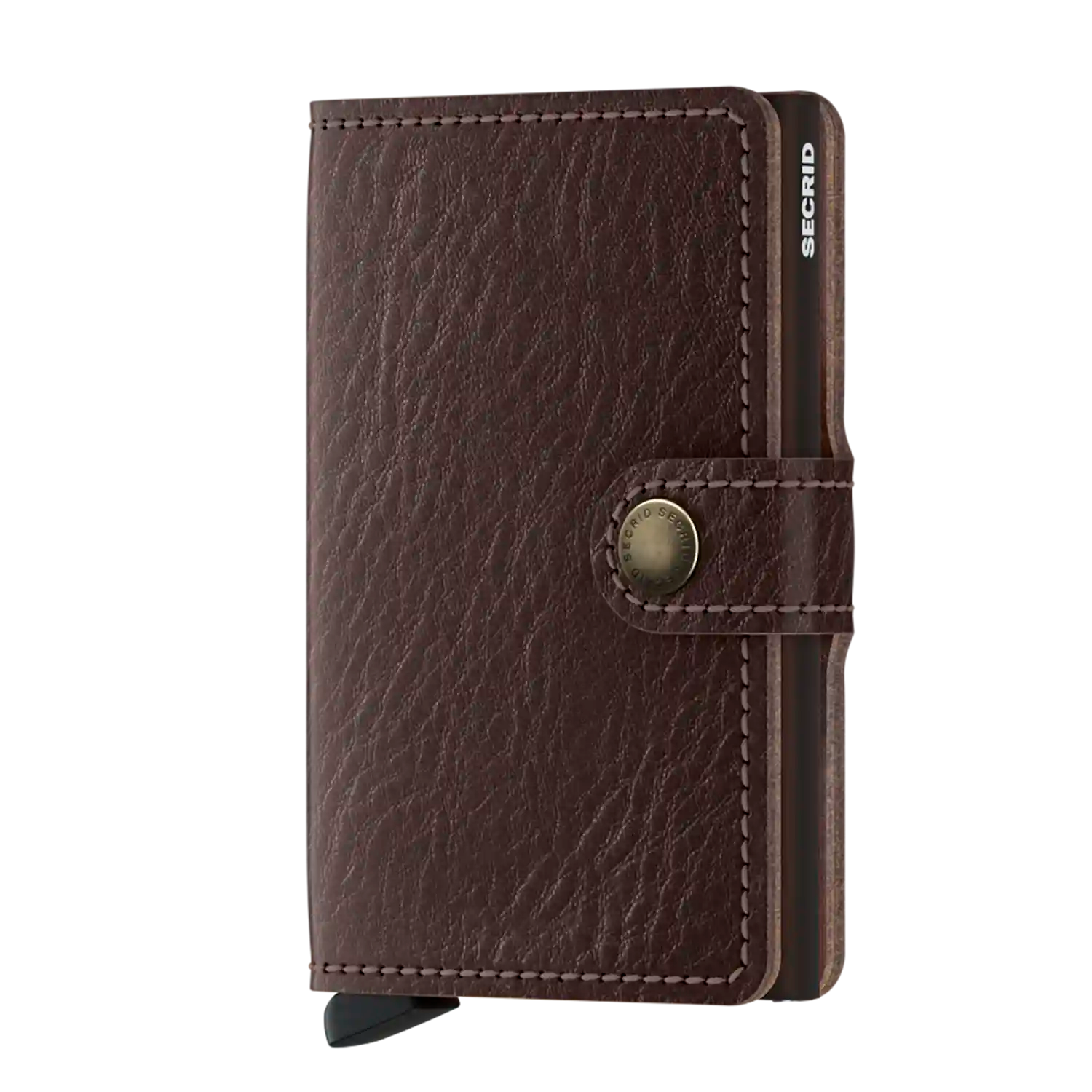 Secrid Miniwallet Espresso-Brown vegetabil gegerbt - Kompakte Geldbörse 10cm