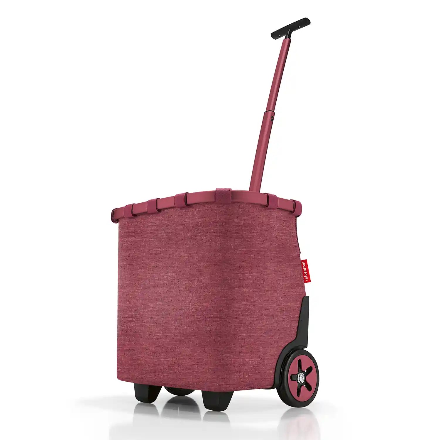 Reisenthel Shopping Carrycruiser Einkaufskorb 48 cm Twist Maroon – moderner Einkaufstrolley mit Rollen