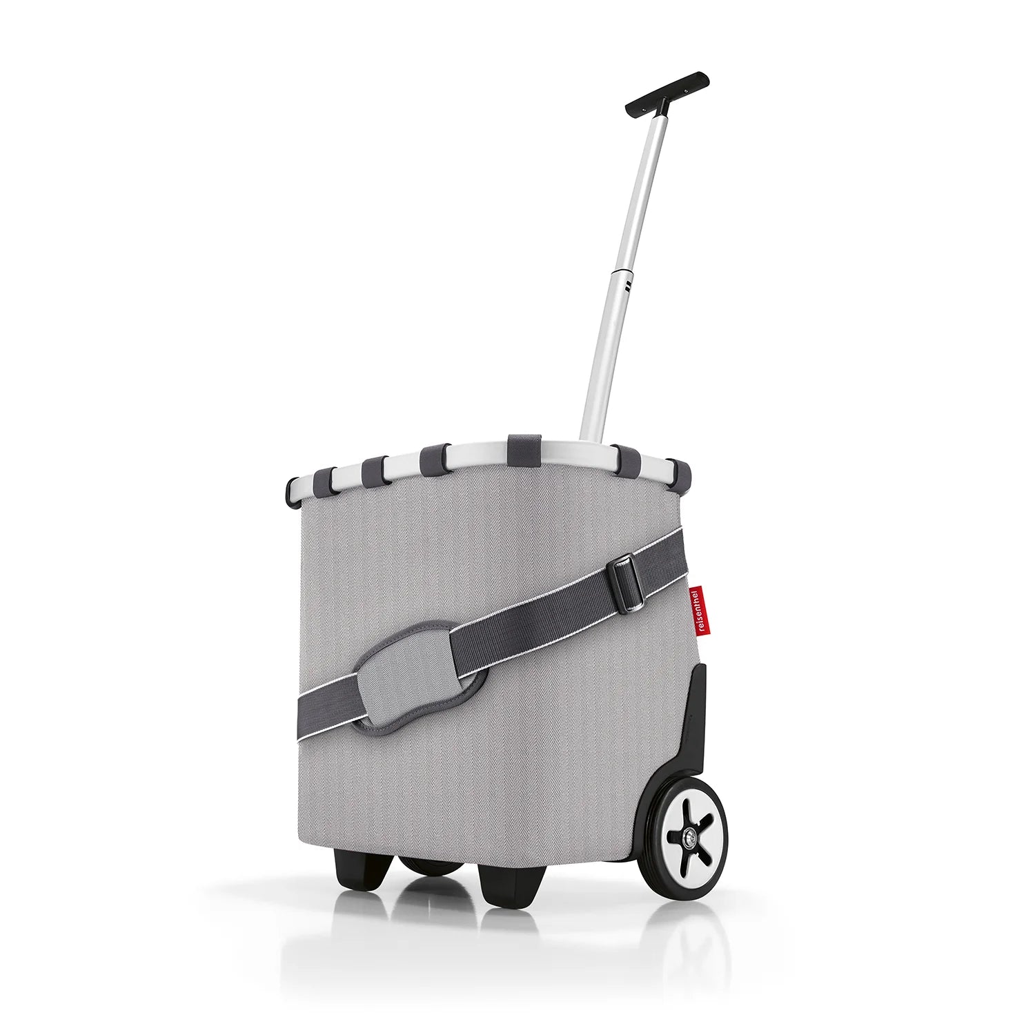 Reisenthel Shopping Carrycruiser Einkaufskorb mit Rollen 48 cm - Herringbone Grey