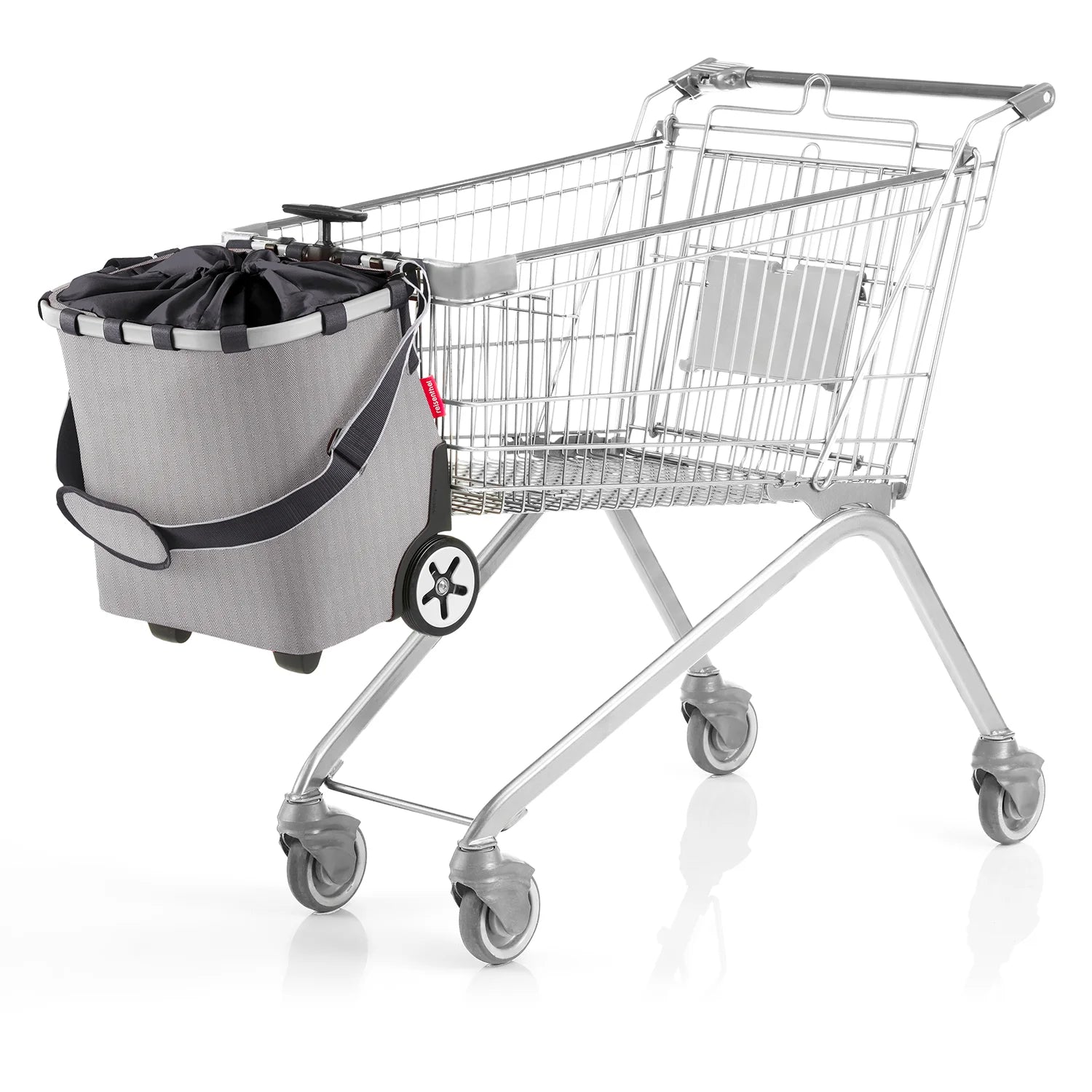 Reisenthel Shopping Carrycruiser Einkaufskorb mit Rollen 48 cm - Herringbone Grey