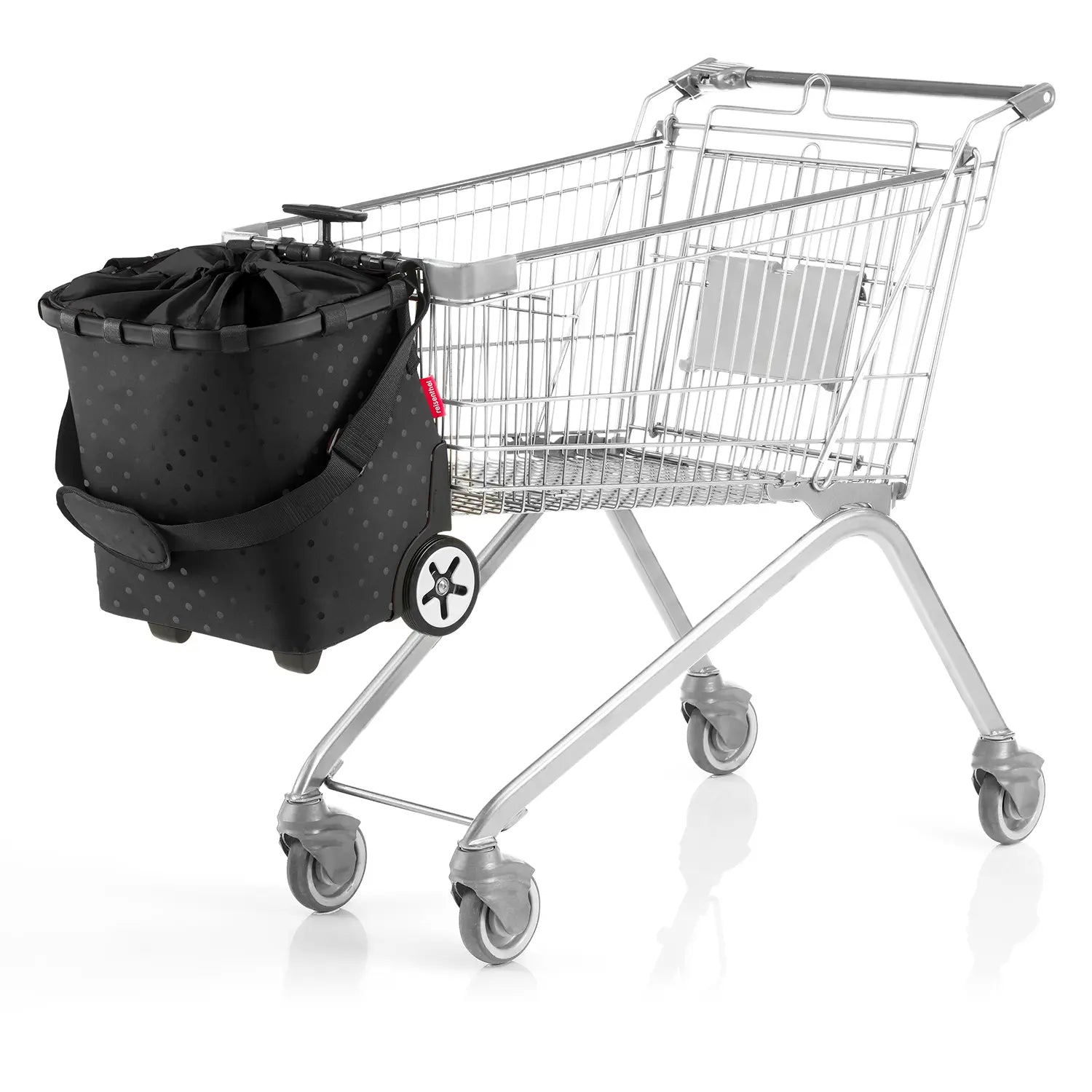 Reisenthel Shopping Carrycruiser shopping basket with wheels 48 cm - Frame Glossy Dots Black