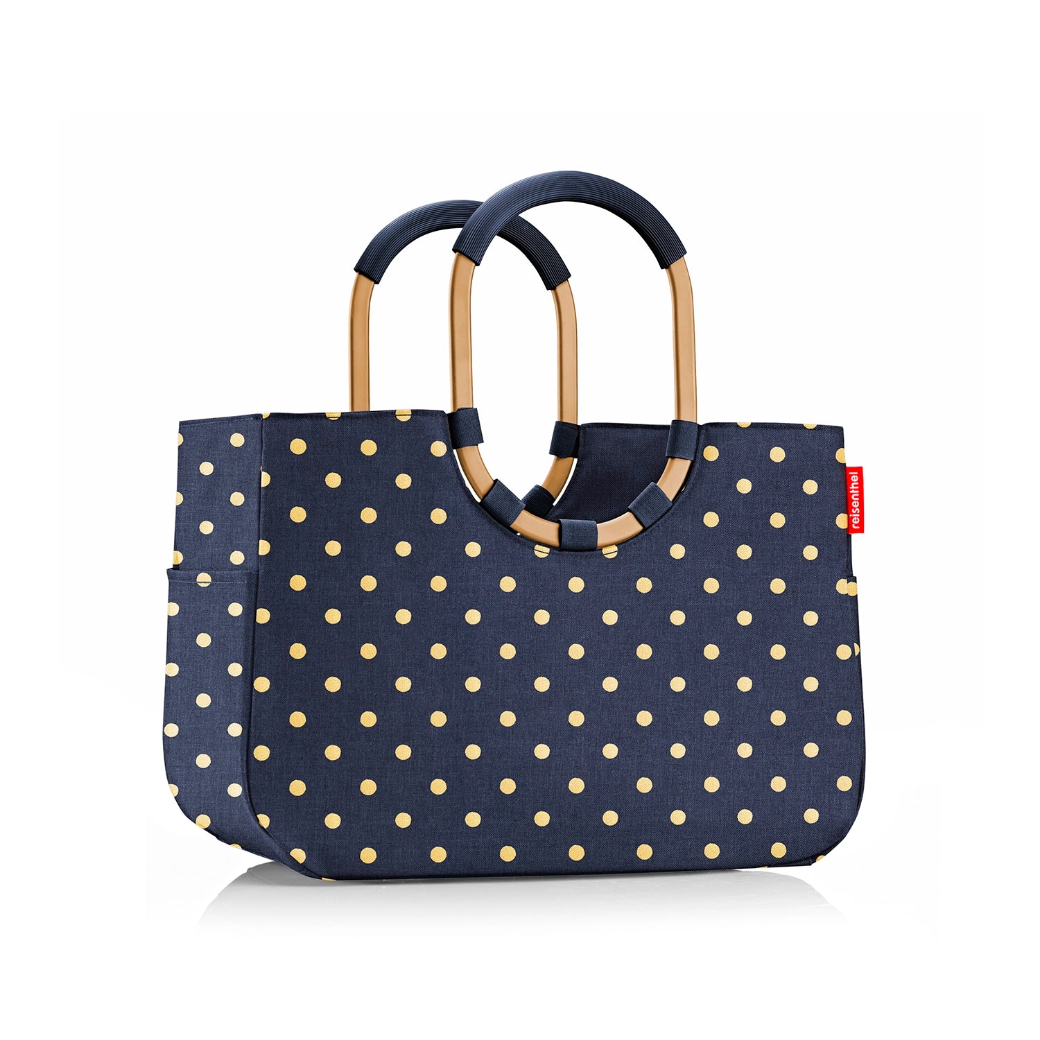 Reisenthel Shopping Loopshopper L Einkaufsshopper 46 cm - Frame Metallic Dots Blue