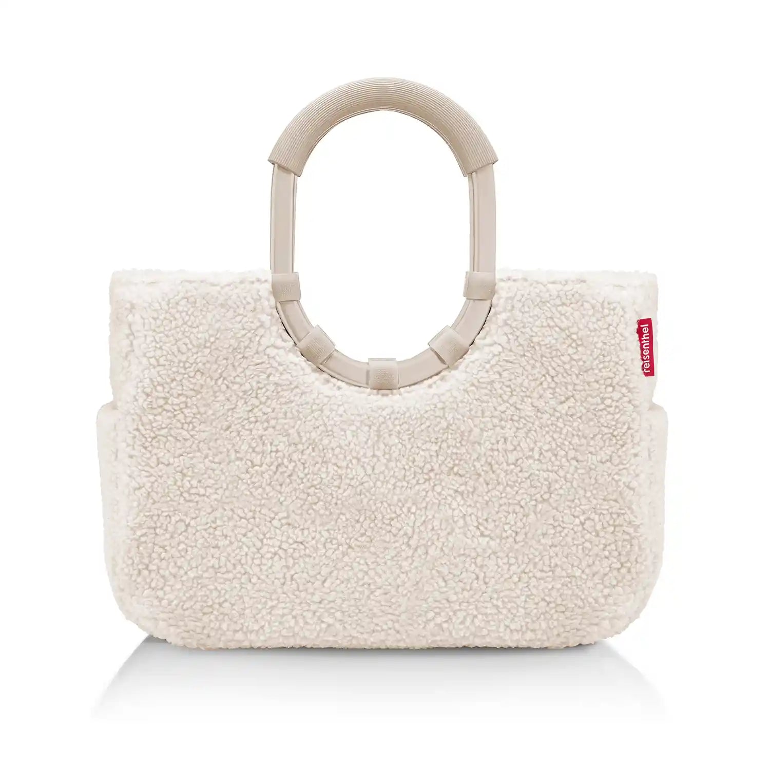 Reisenthel Shopping Loopshopper L Einkaufsshopper 46 cm Teddy Sand – eleganter Shopper aus Teddy-Stoff