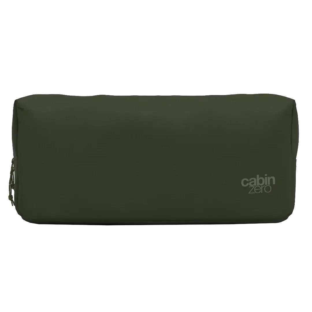 CabinZero Tech Pouch Norwegian Wood - Vorderansicht mit Reißverschluss