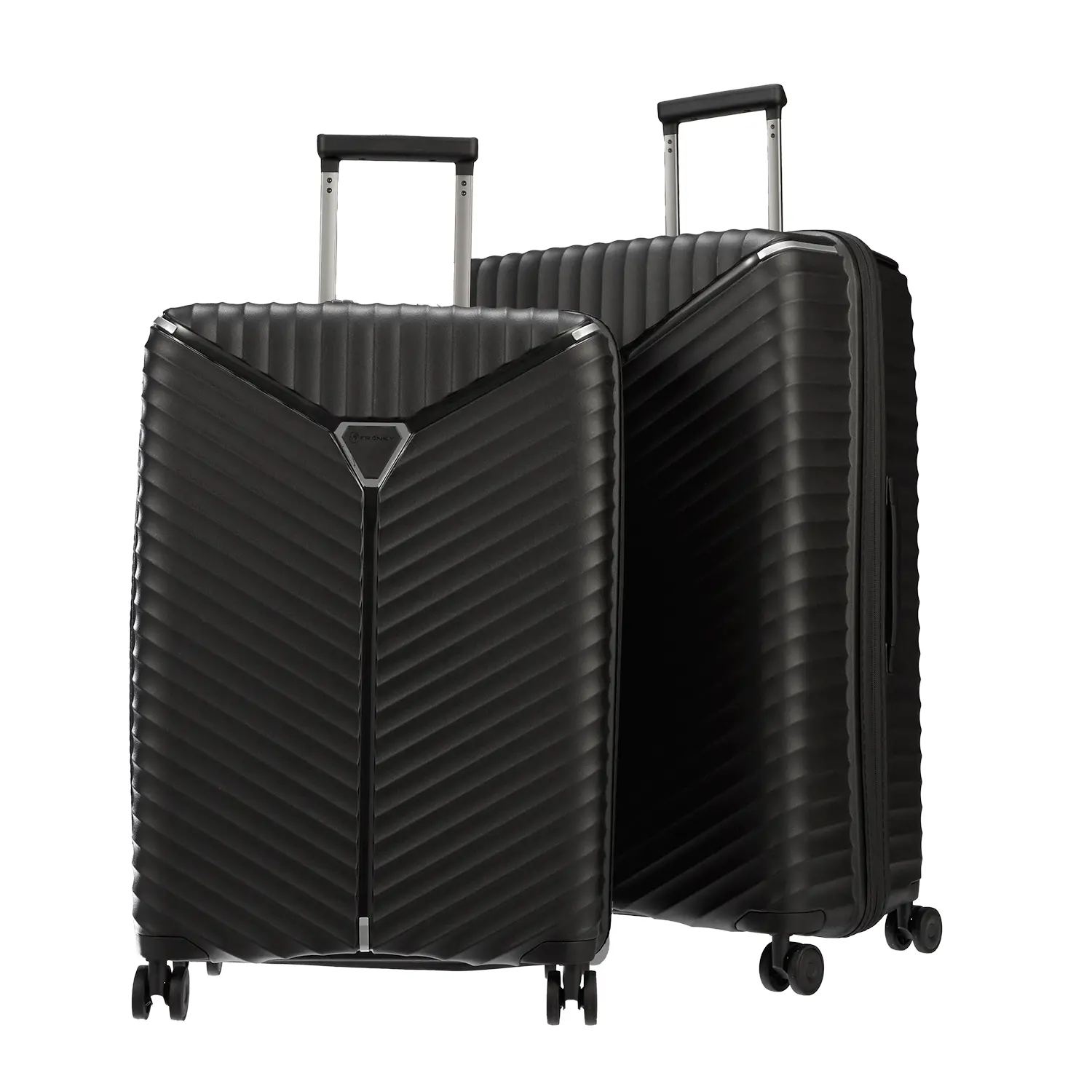 koffer-direkt.de Flight Lite II 4-wheel trolley set L/M - black