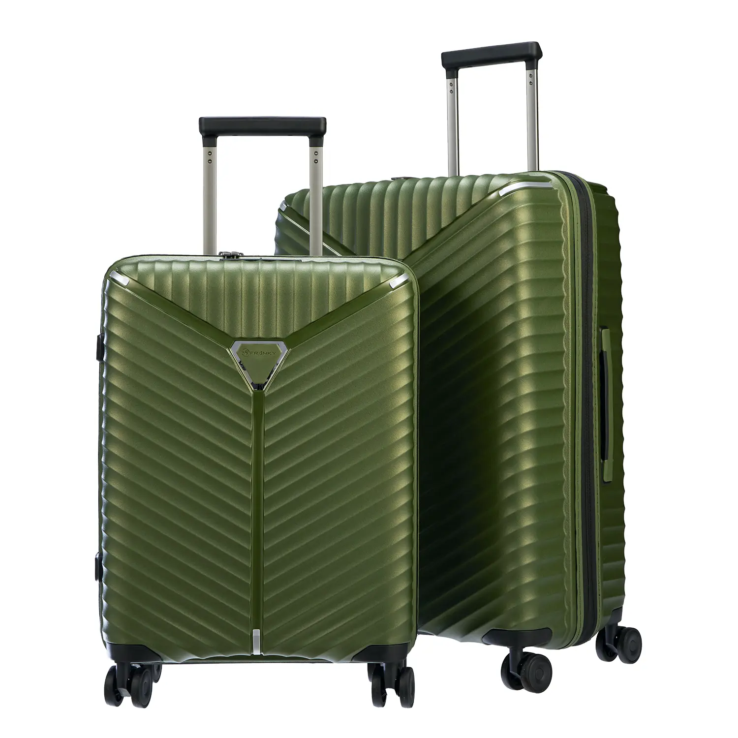 koffer-direkt.de Flight Lite II 4-Rollen Trolley Set M/S - Olive