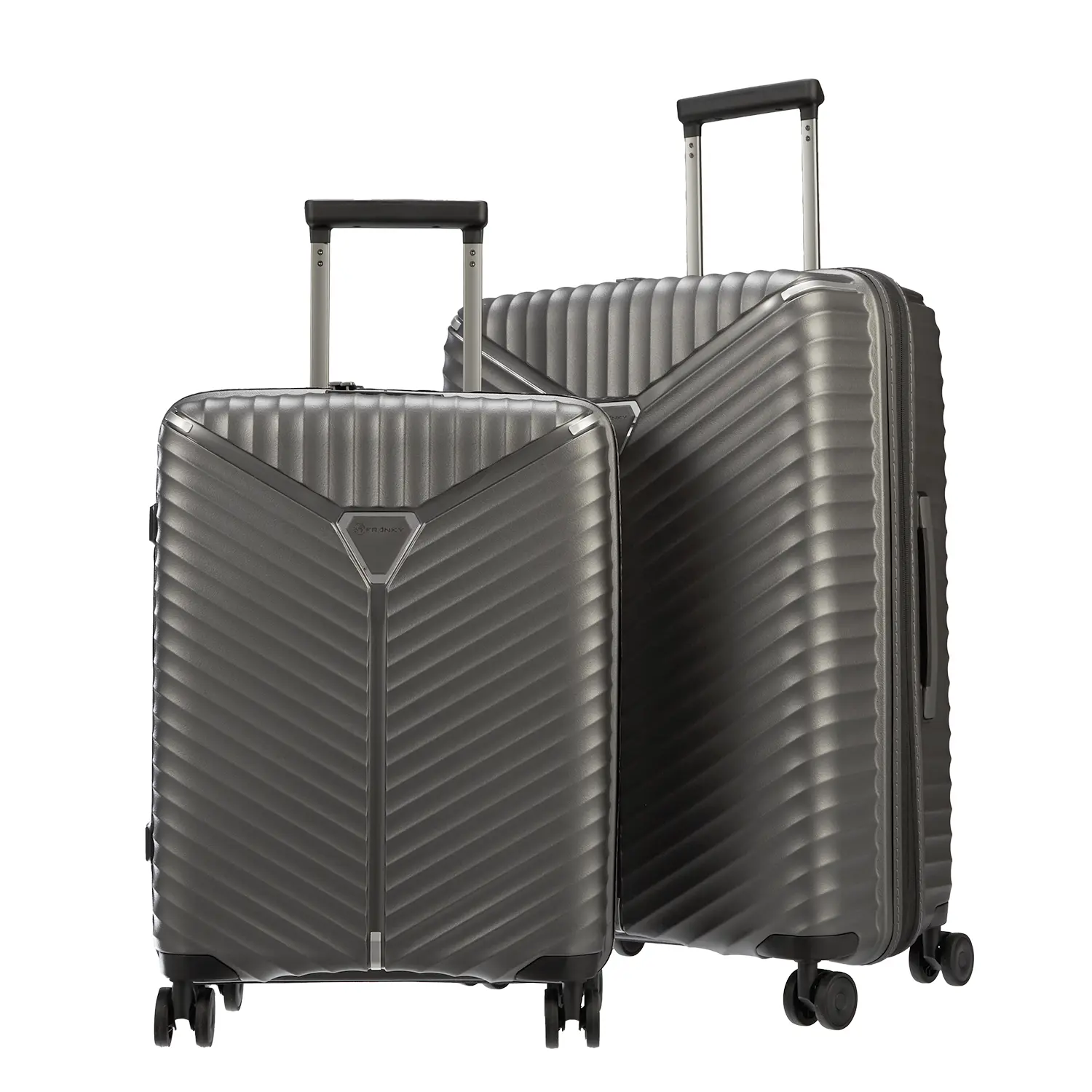 koffer-direkt.de Flight Lite II 4-wheel trolley set M/S - anthracite