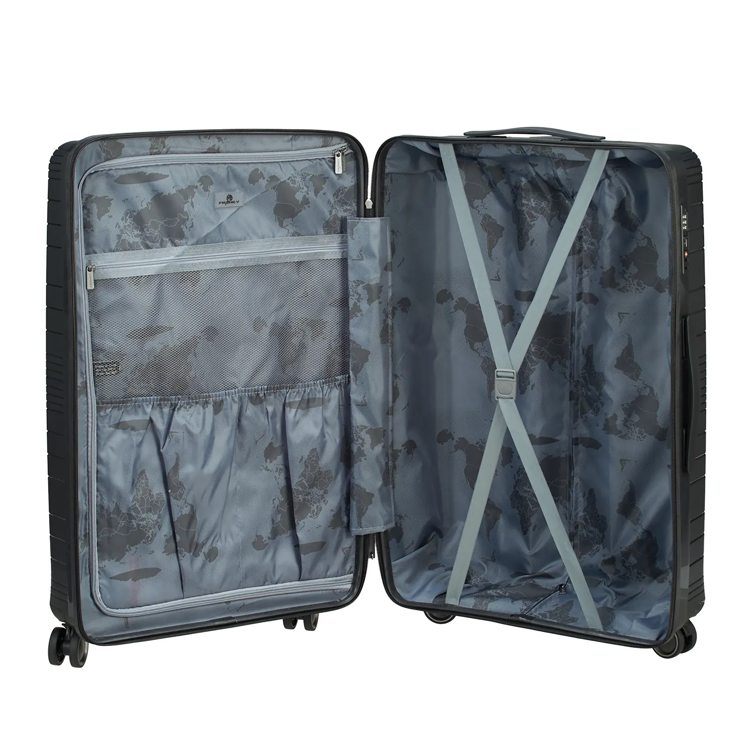 koffer-direkt.de PP14 4-Rollen Trolley Set M/L - Black