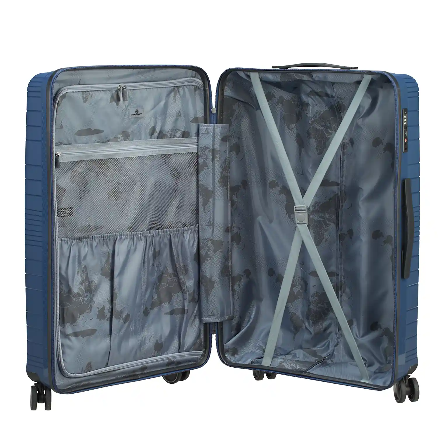 koffer-direkt.de PP14 4-Rollen Trolley 75 cm - Dark Blue