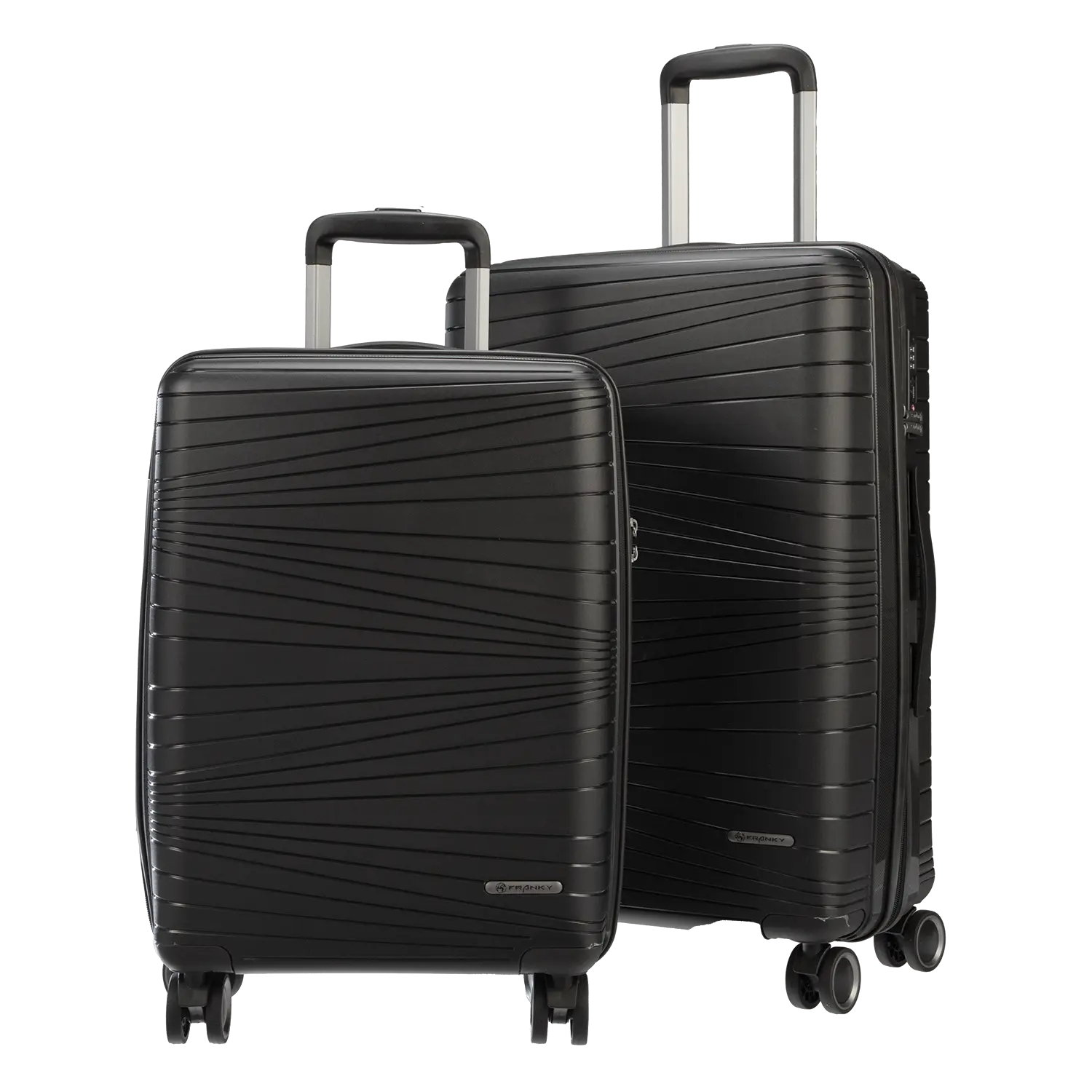 koffer-direkt.de PP14 4-Rollen Trolley Set S/M - Black