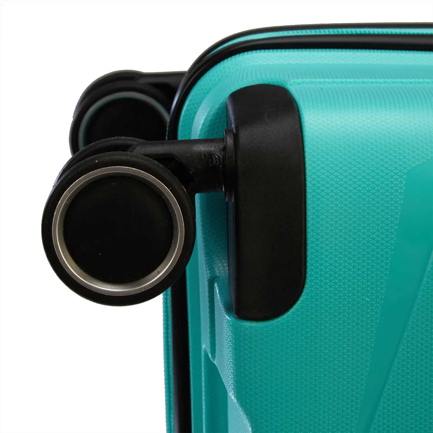Franky PP15 Trolley M 68 cm - Detailansicht einer Spinner-Rolle Light Turquise Hartgepäck