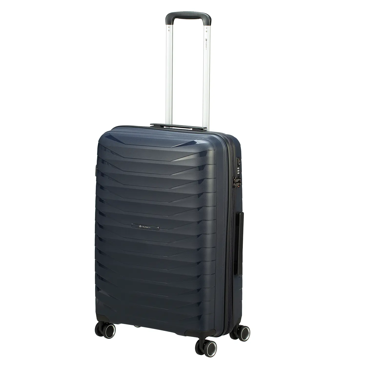 Franky PP15 4-Rollen Trolley M 68 cm Dark Blue - Mittelgroßer Reisekoffer mit Teleskopgriff