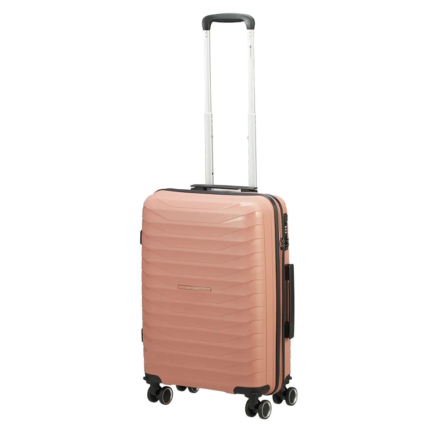 Franky PP15 4-Rollen Trolley S 58 cm Rose Gold - Handgepäck-Koffer mit TSA-Schloss