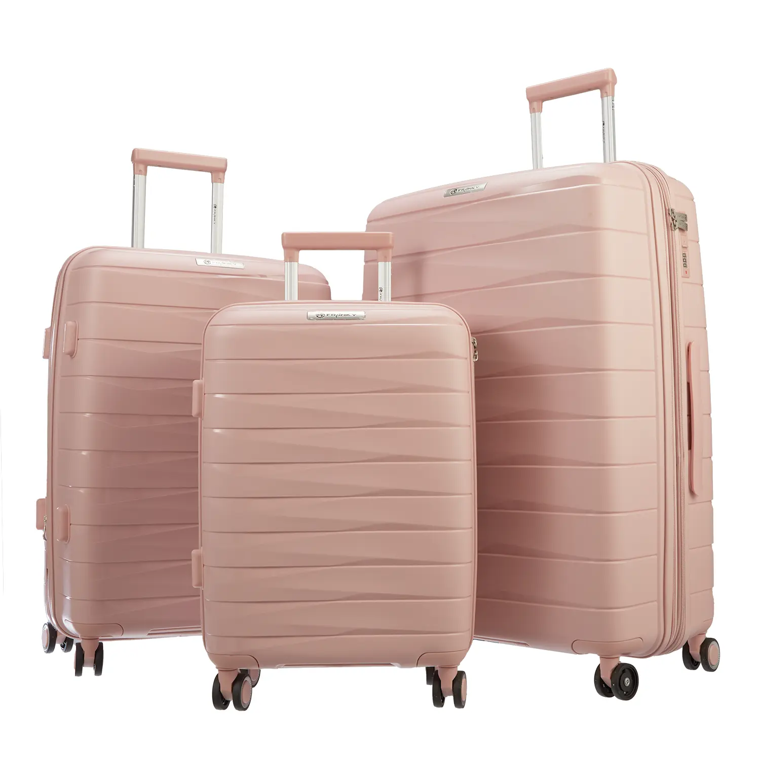 koffer-direkt.de PP16 4-Rollen Set S/M/L - Light Pink