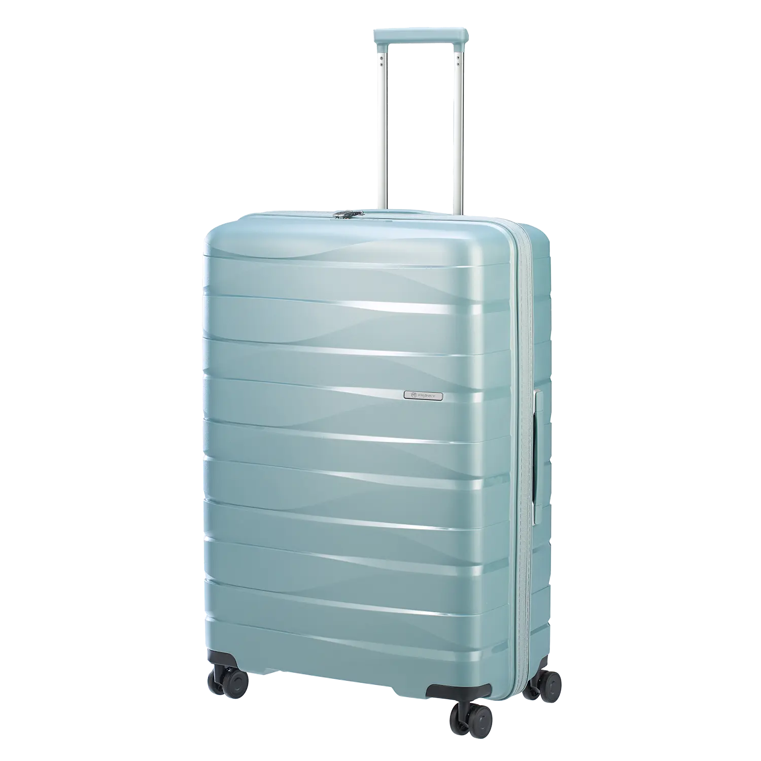 koffer-direkt.de PP21 Großer Reisekoffer L 77cm green Metallic - 4-Rollen Trolley 87L Volumen