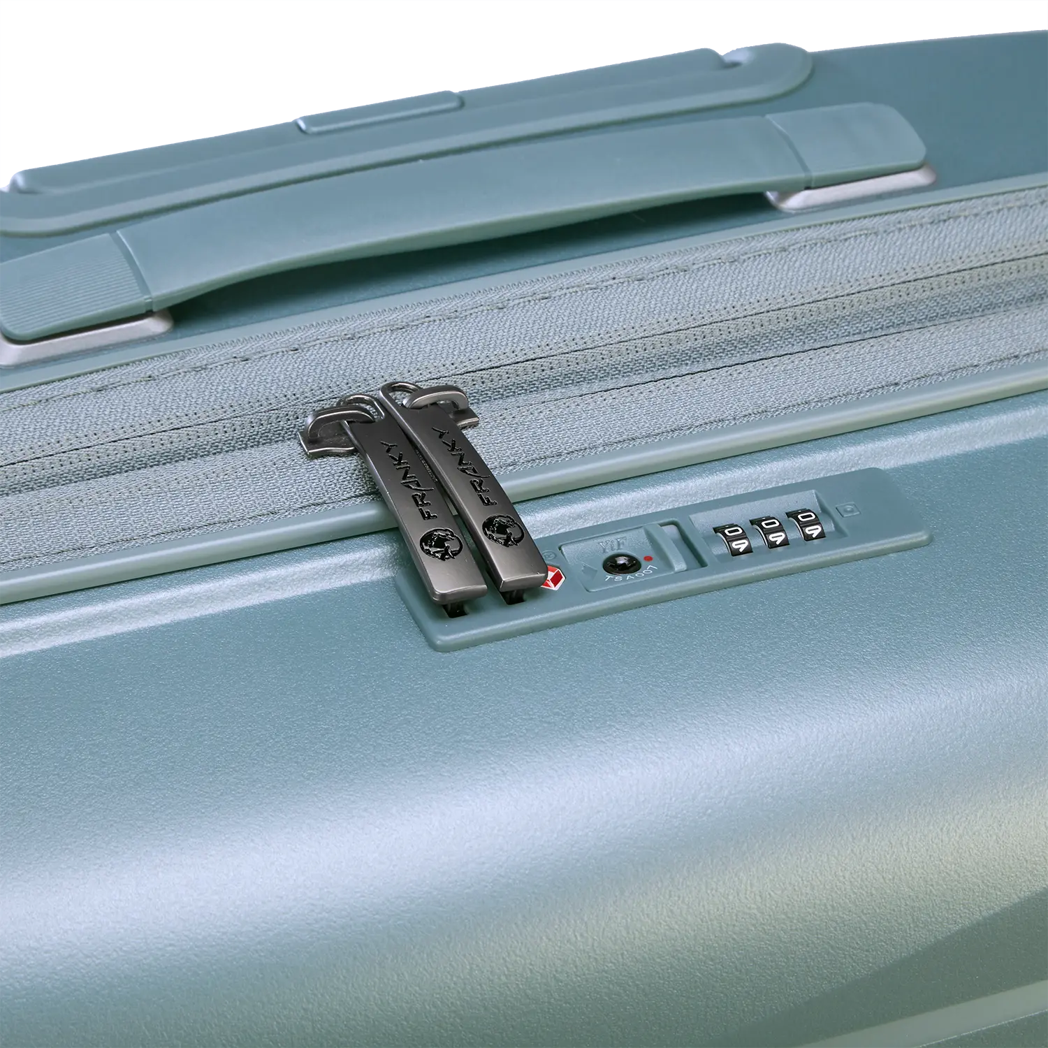 PP21 Hartschalen-Trolley L green metallic - Reisekoffer mit Teleskopgriff und 4 Rollen